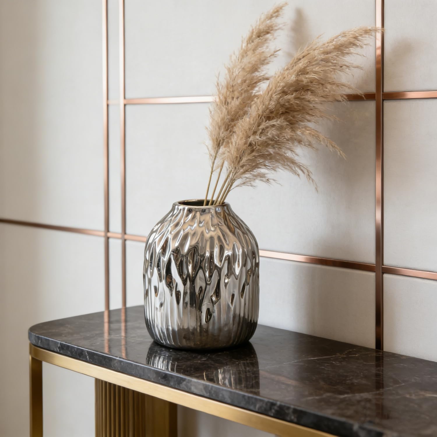 Modern Vases Home Decor / Slivery / Small / 6 Inch