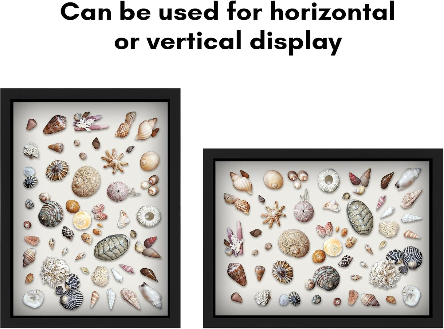 Americanflat 12x16 Shadow Box Frame - Engineered Wood - Black | Polished plexiglass front, 1.5 inch interior depth