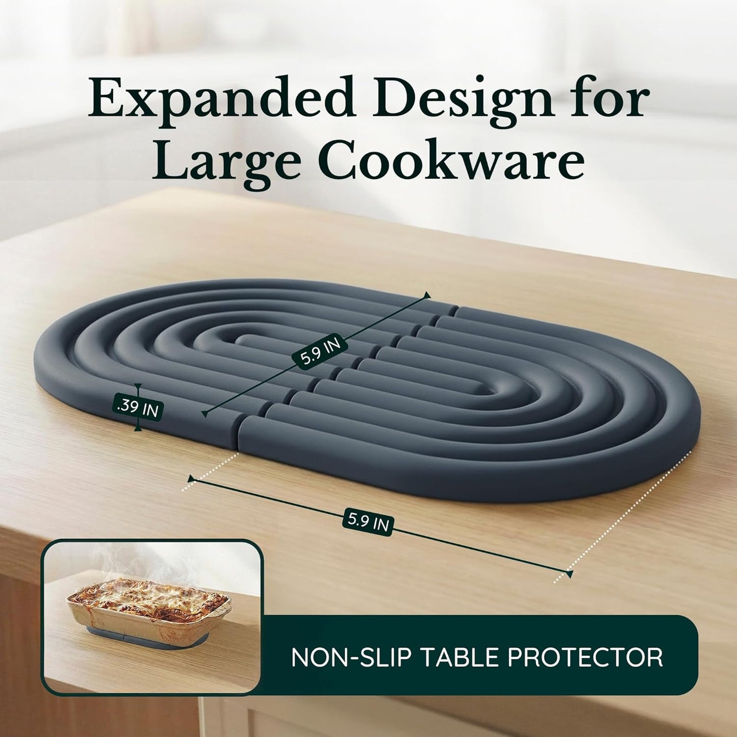 Non-Slip Pot Holders / Slate Black