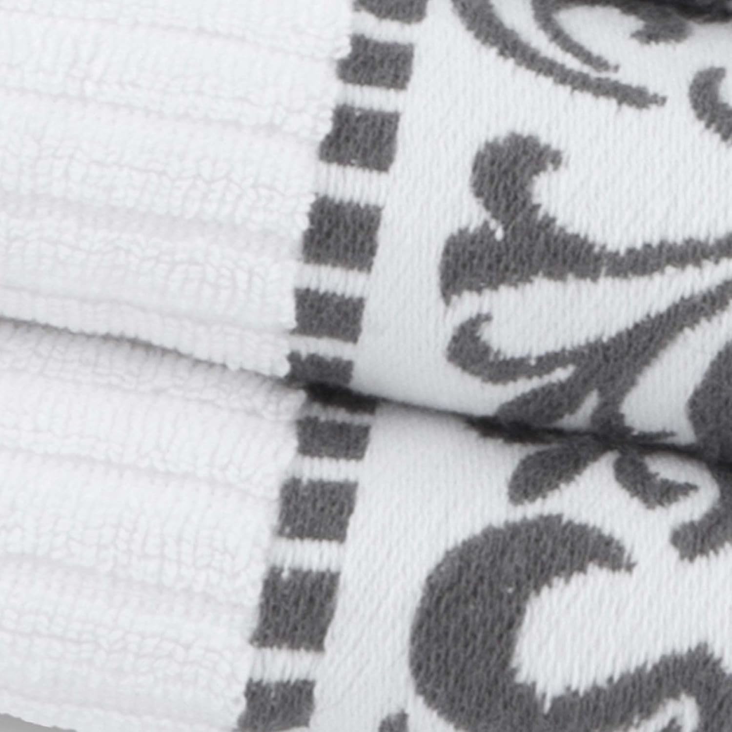 Superior 8-Piece Cotton Towel Set, Decorative Greek Pattern, Home Essentials, Absorbent Towels, Decor for Bathroom
