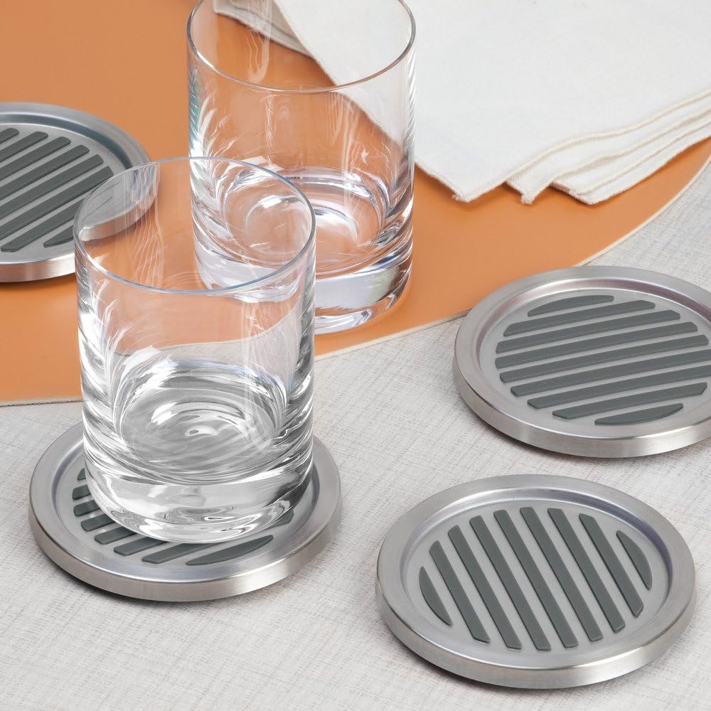Brushed Stainless Steel / Set of 4