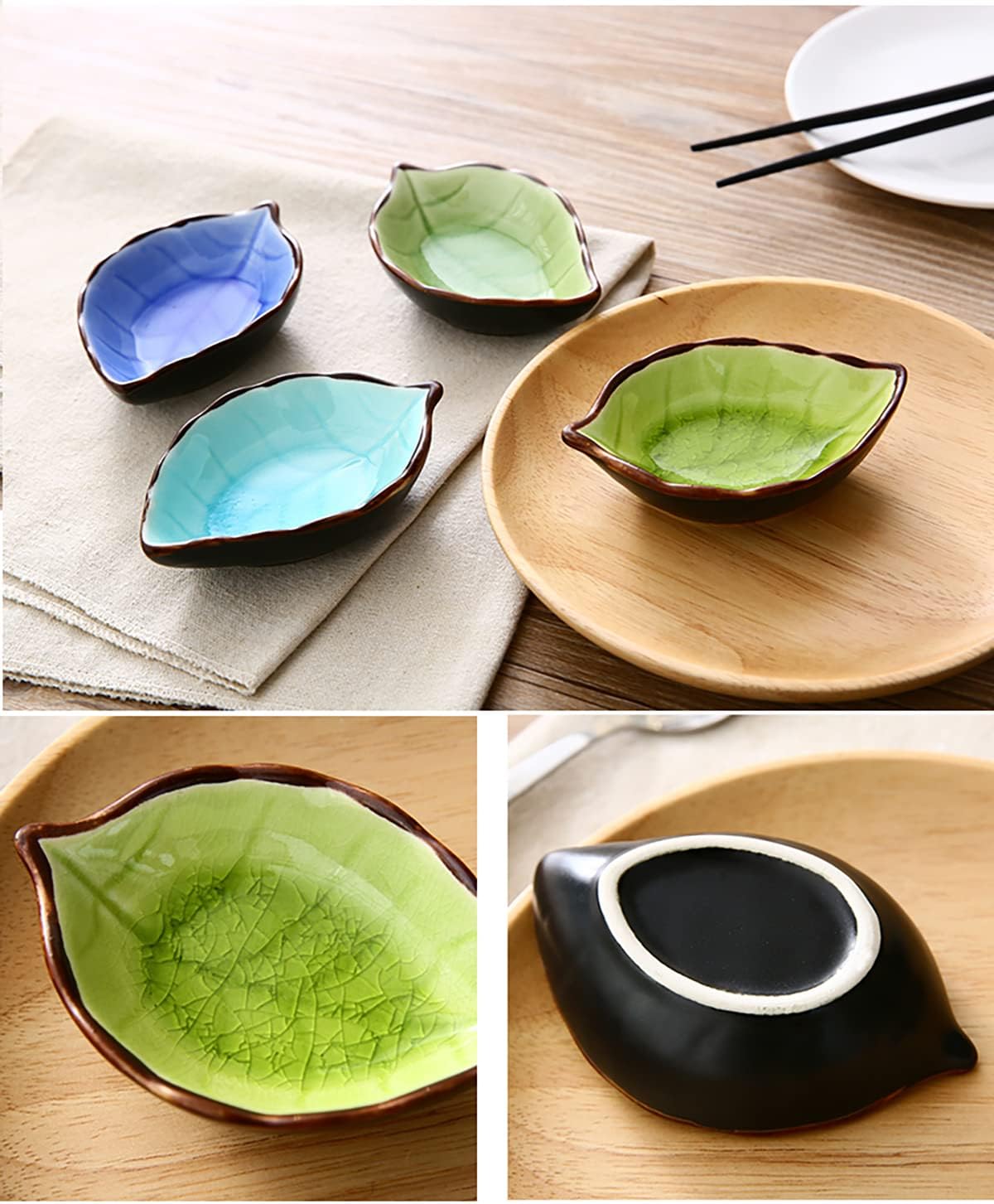 Lovely Leaf Shaped Ceramic Seasoning Dishes/Tea Bag Holders/Ketchup / Leaves / Unspecified Size