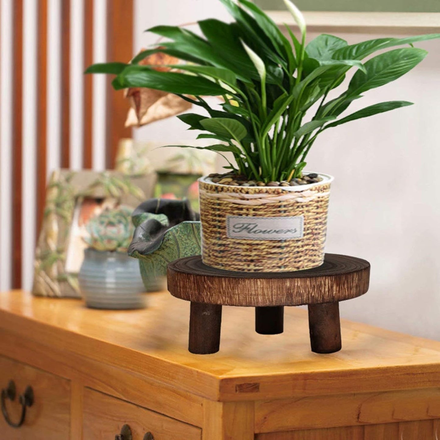 Mini Wooden Stool Display Stand / S+S / Brown