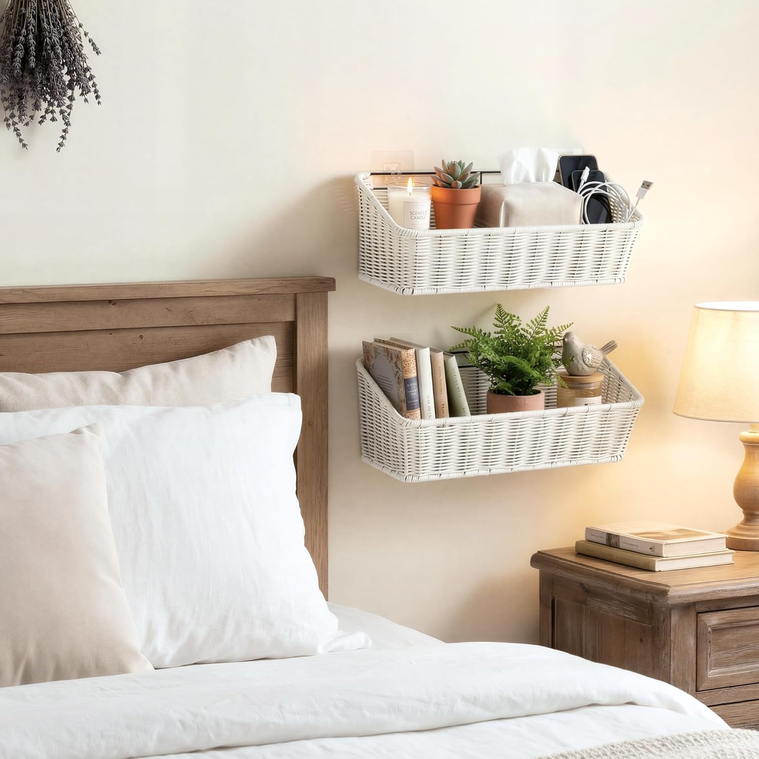 Wicker Hanging Basket / Set of 2