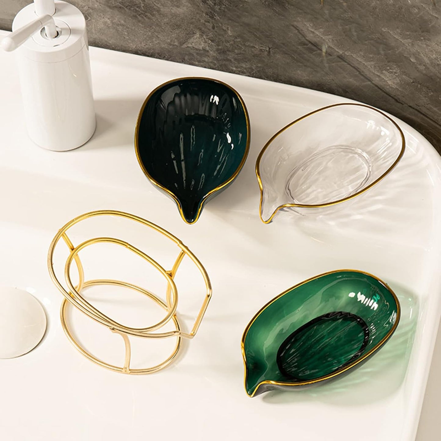 Decorative Bathroom Soap Tray / Transparent