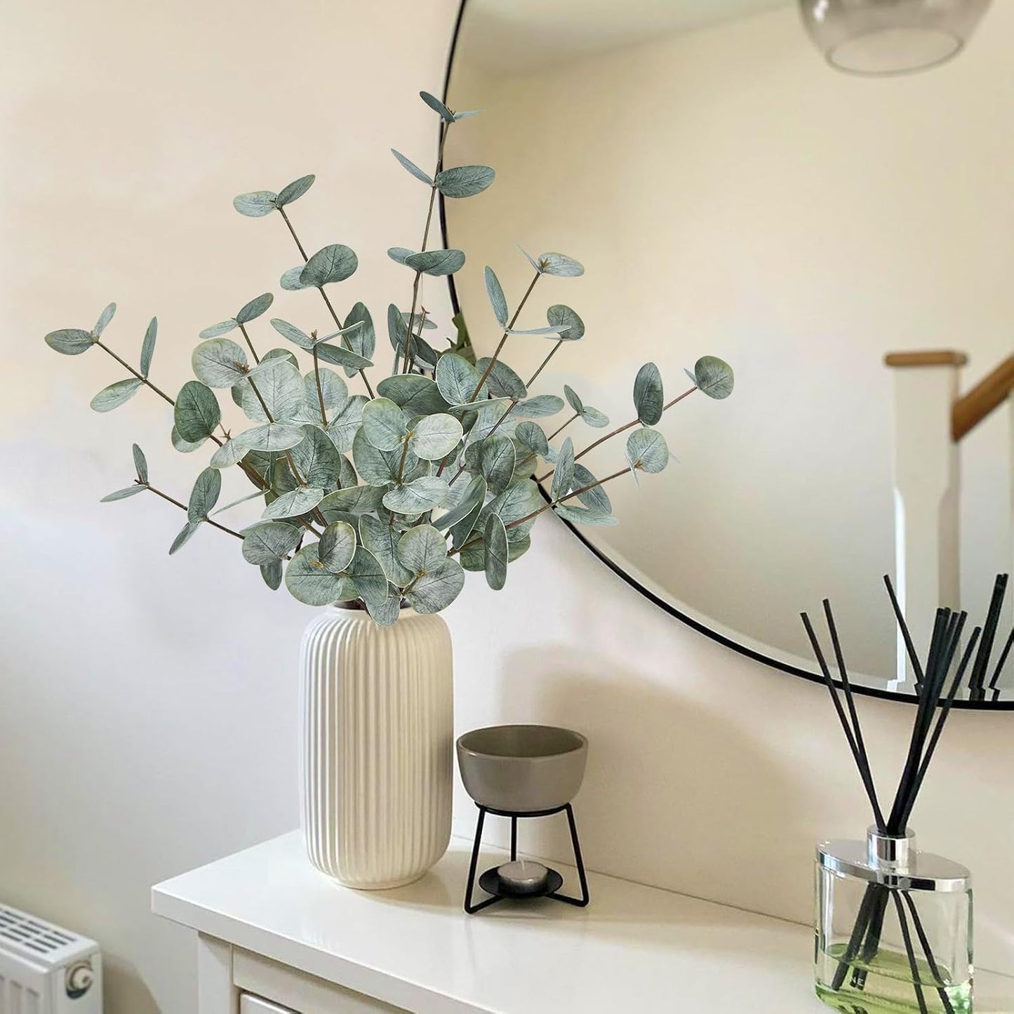 Artificial Eucalyptus Stems 18.7" Fake Eucalyptus Plants / Set of 6