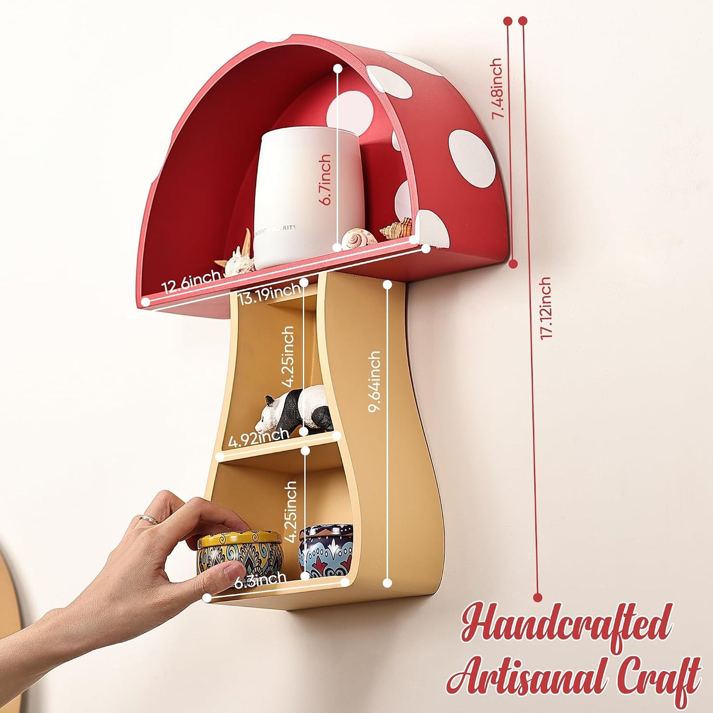 Floating Mushroom Shelf / Fun & Whimsical Wall Decor for Nursery