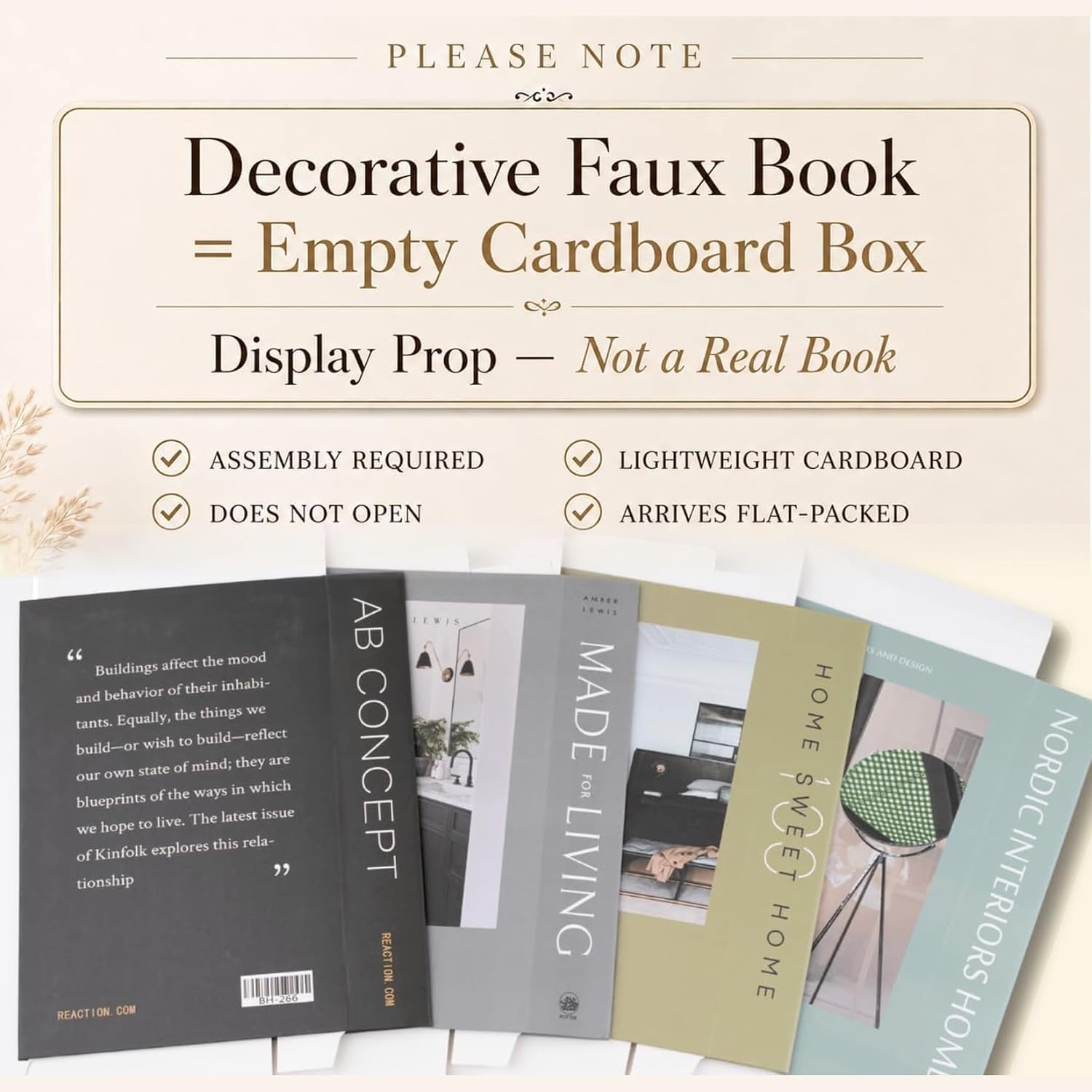 Not Real Books / Olive_large / Set of 4