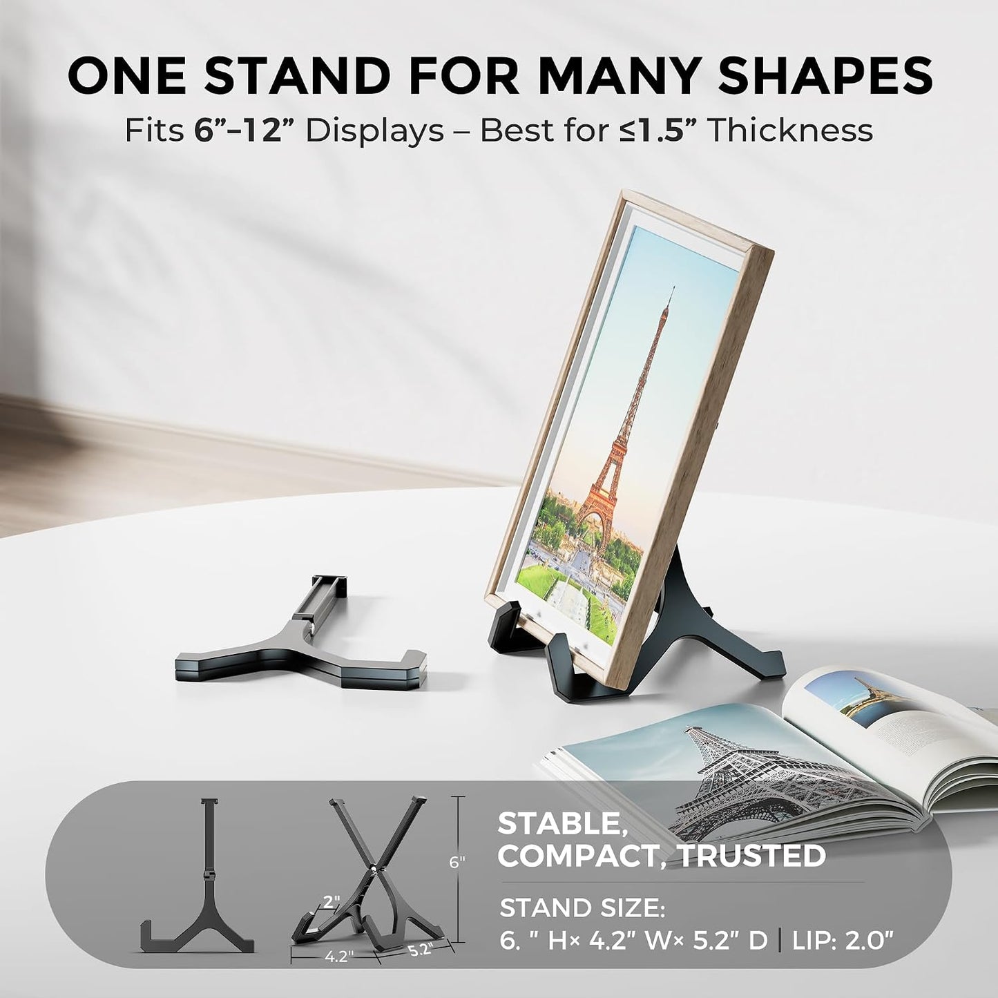 Books / Plate Stands for Display / 6 Inch / Set of 4
