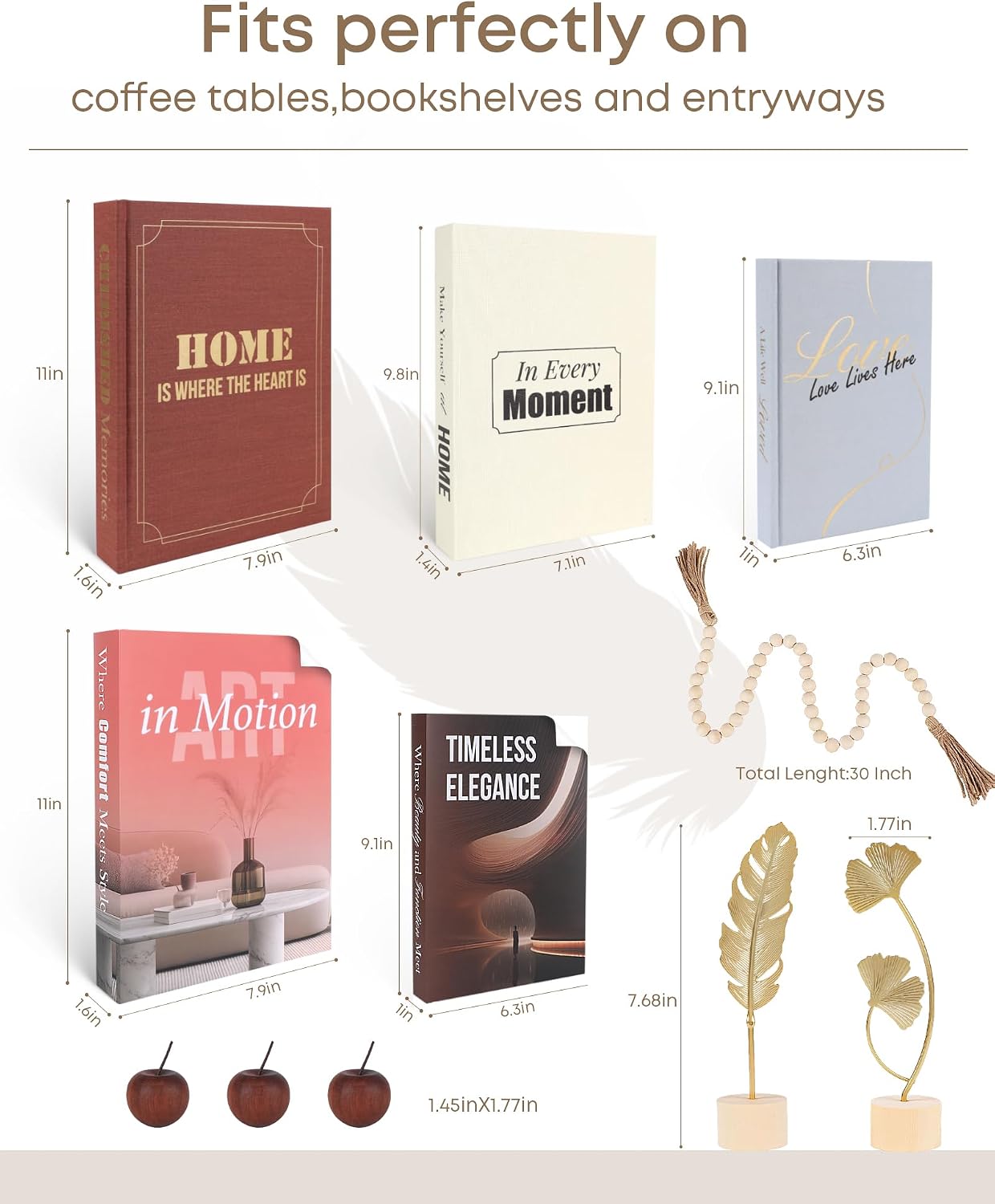 3 Faux Books / Decorative Books