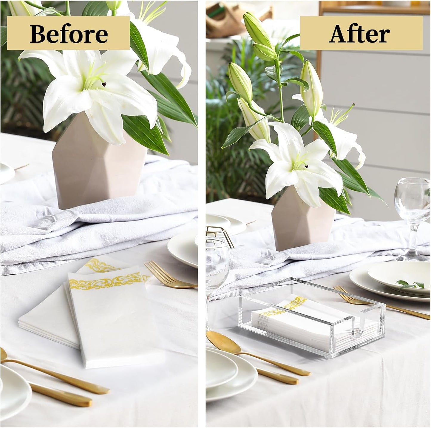 Acrylic Napkin Holder / 0.2in Thickness / Clear