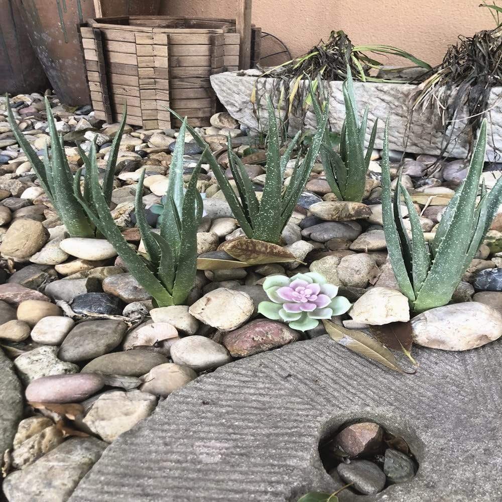 Large Artificial Succulents Artificial Aloe Plant Fake Succulents Artificial Succulents / Set of 2