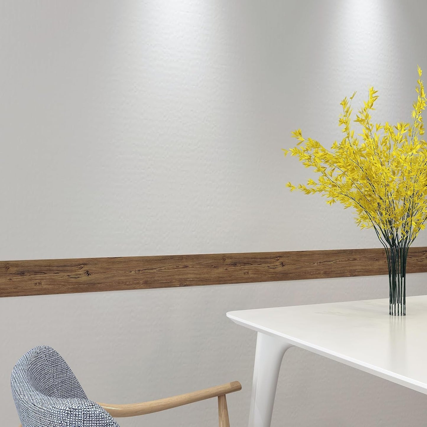 Wallpaper Border Peel and Stick " Wood Contact Paper Border Wood Grain Wall Border / 3 x 590