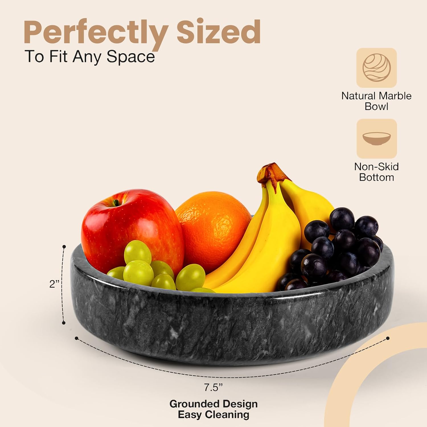 Marble Decorative Bowl / Natural Black - Marble