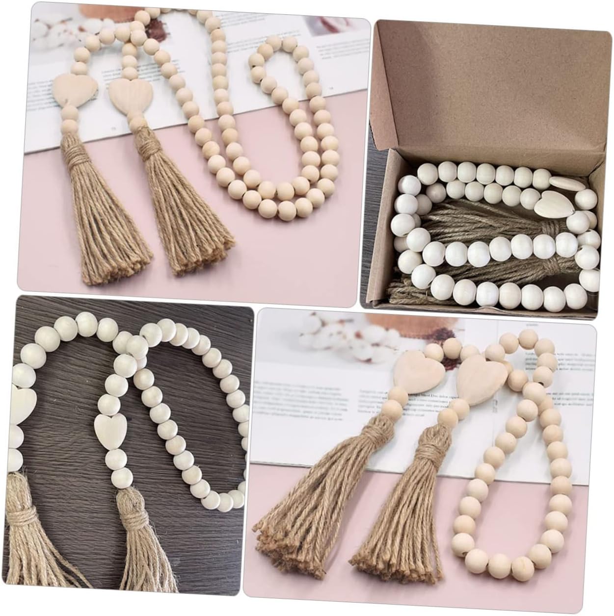 Wood Bead Garland / 35.43 Inch