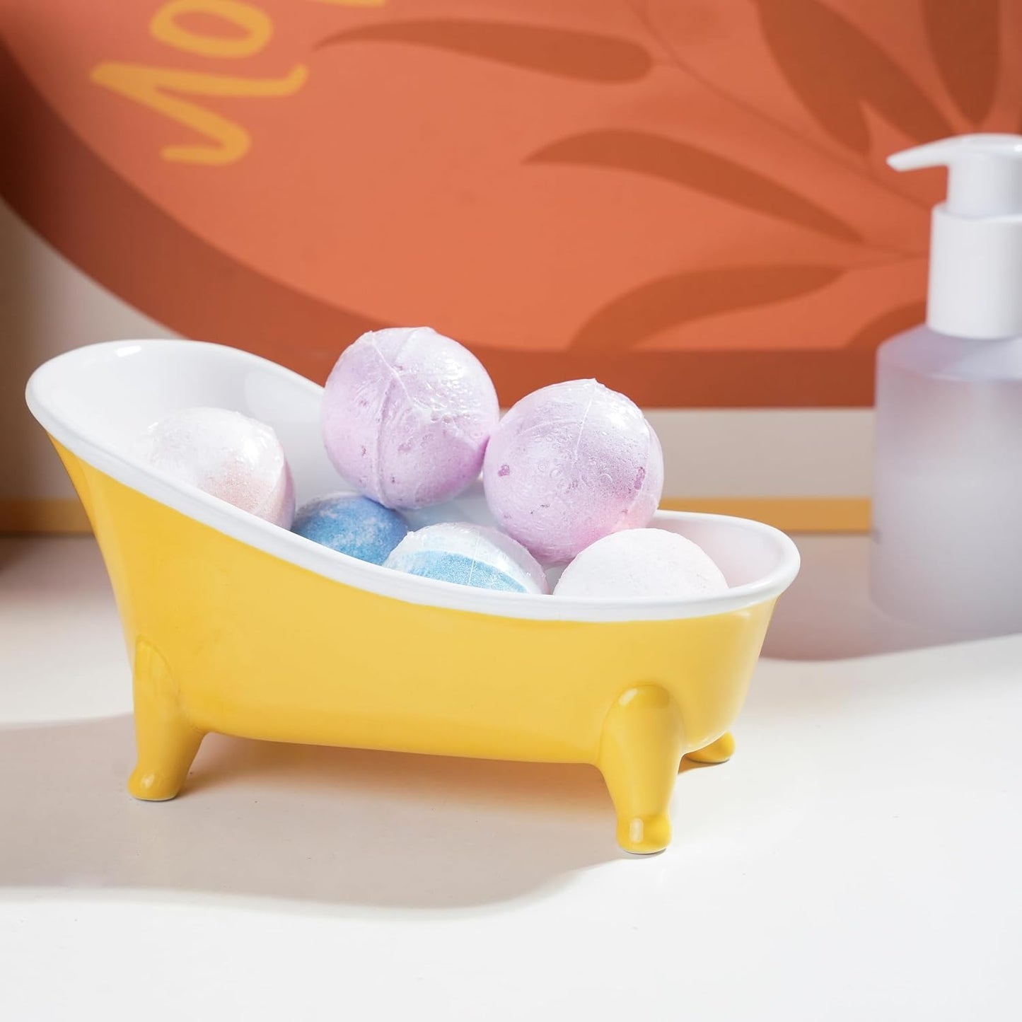 Decorative Bar Soap Holder / Yellow