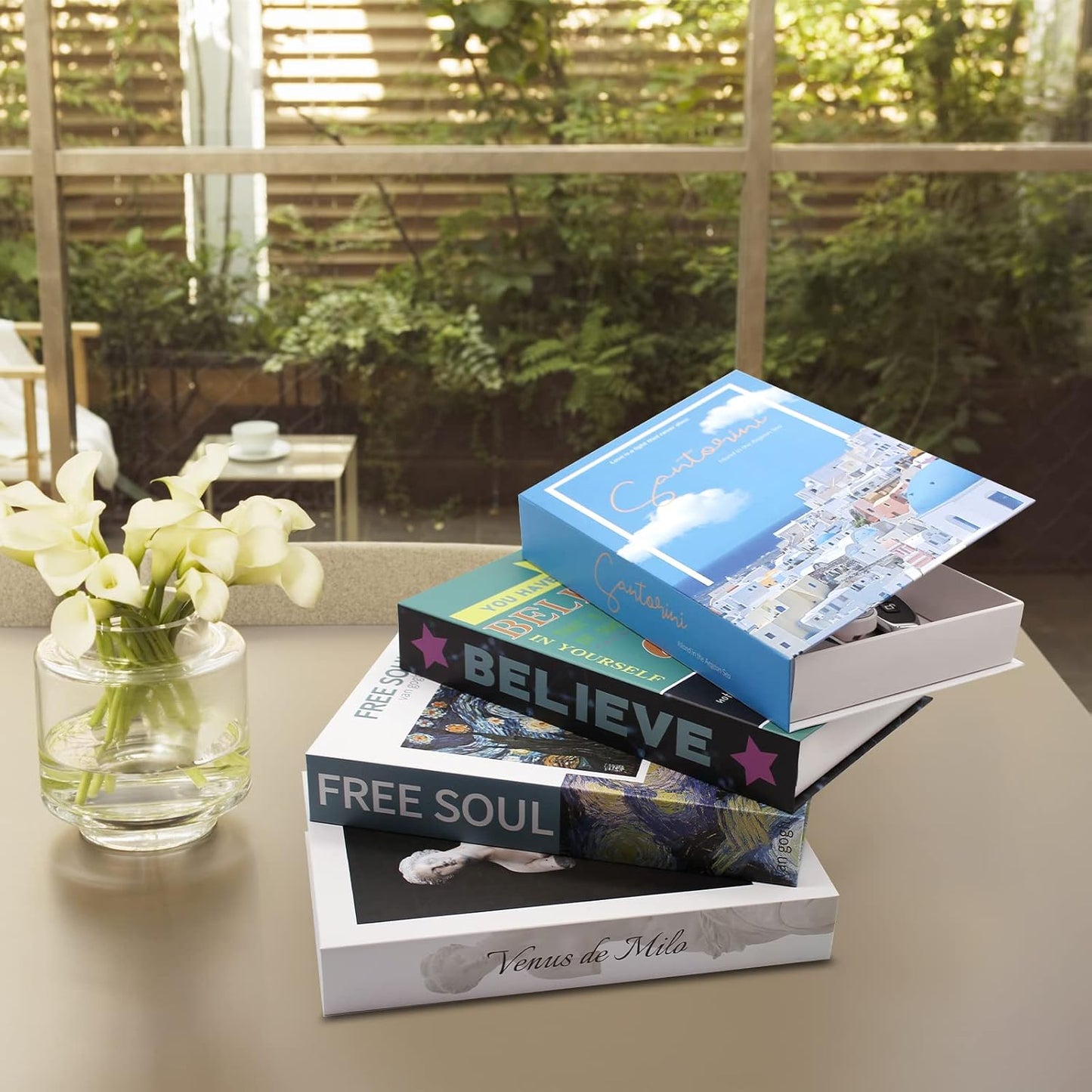 Faux Books Set for Decoraion / Blue T3 / Set of 4
