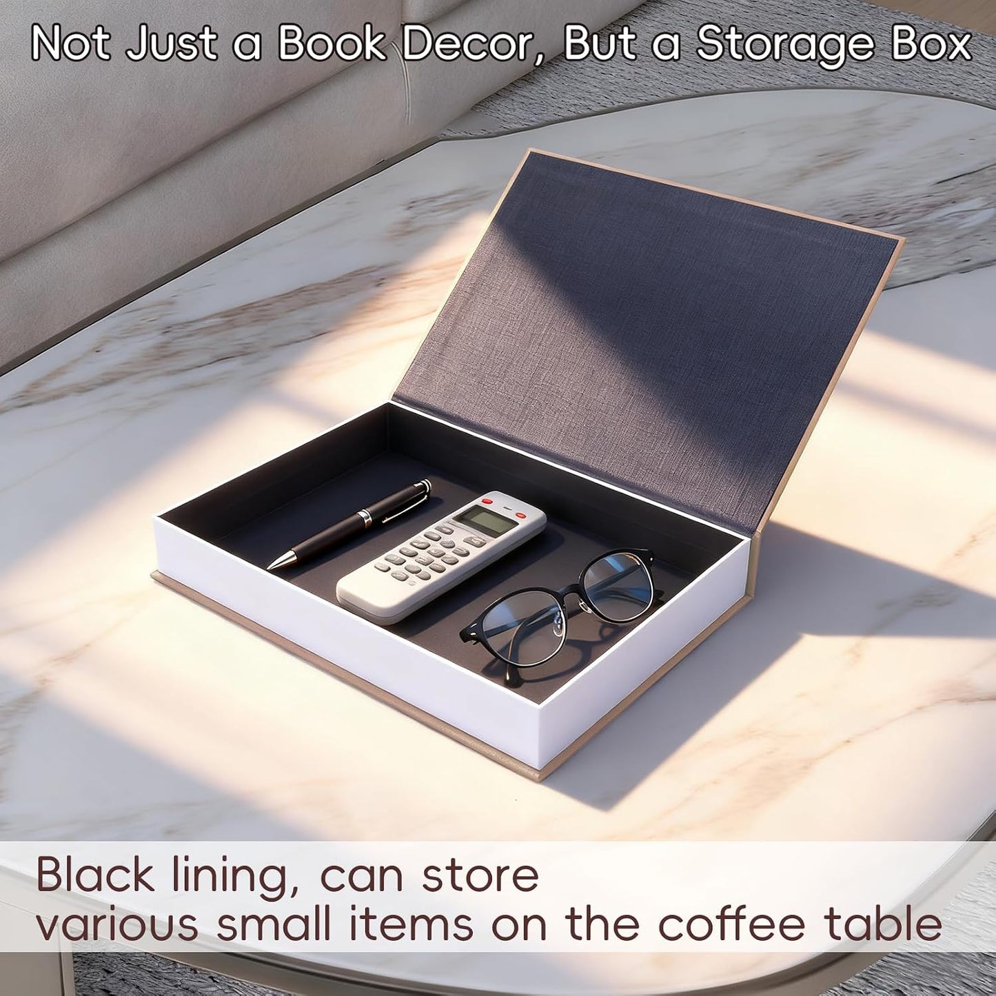Aesthetic Decorative Books / Brown-beige-khaki / Set of 3