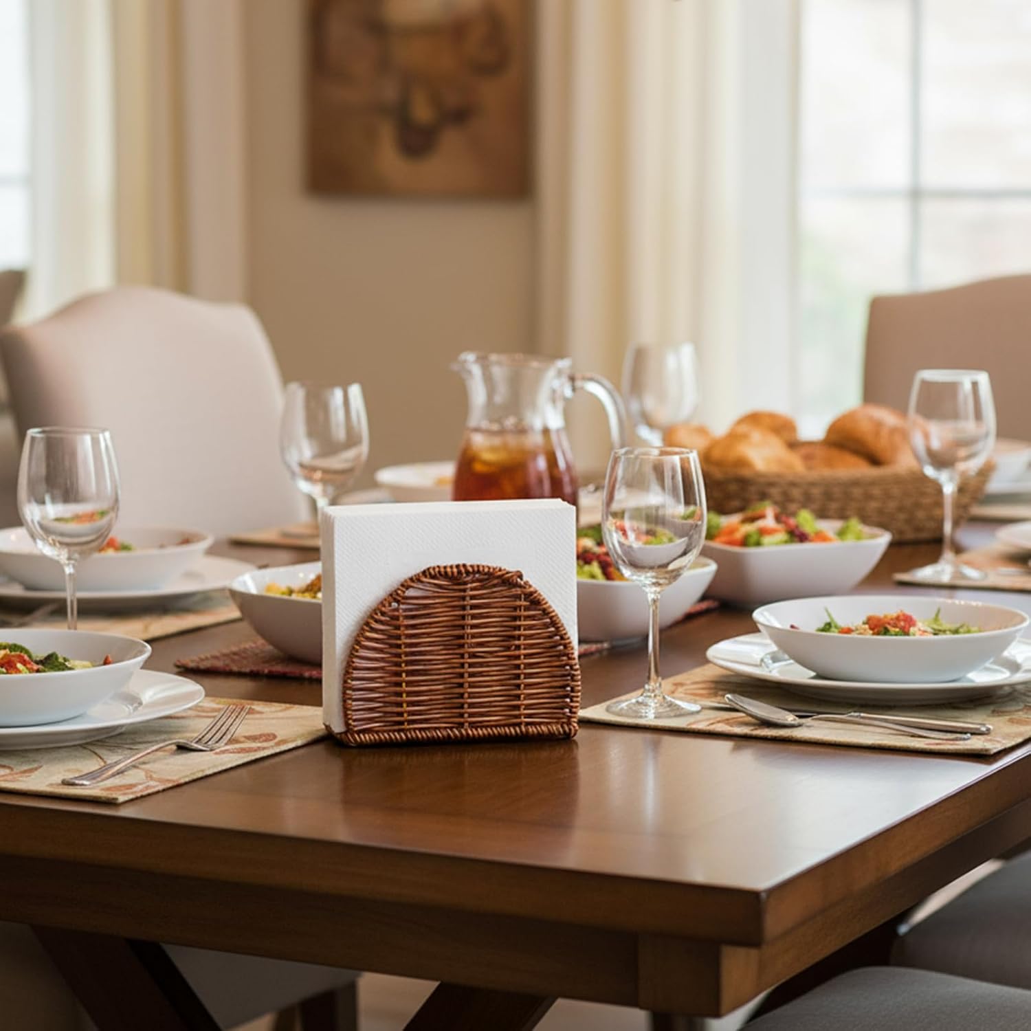 Rattan napkin holder / 6.1 Inch