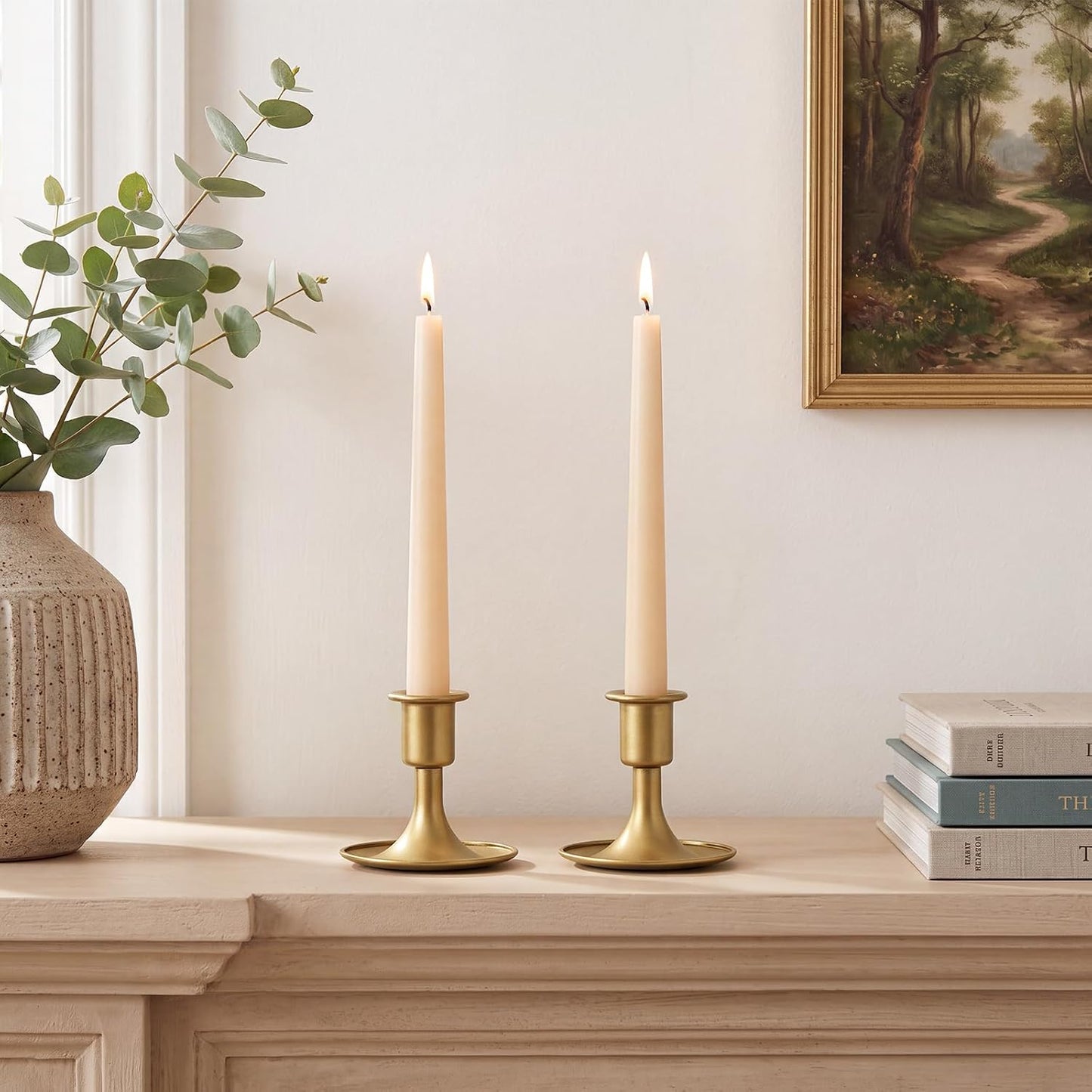 Candlestick Holders Taper Candle Holders, Romadedi Gold Candle Stick Candle Holder for Table Centerpiece, Wedding