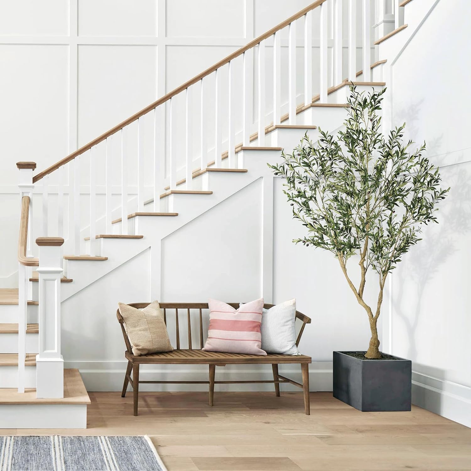Large Olive Branches and Lifelike Fruits / 7ft / 7 Inch