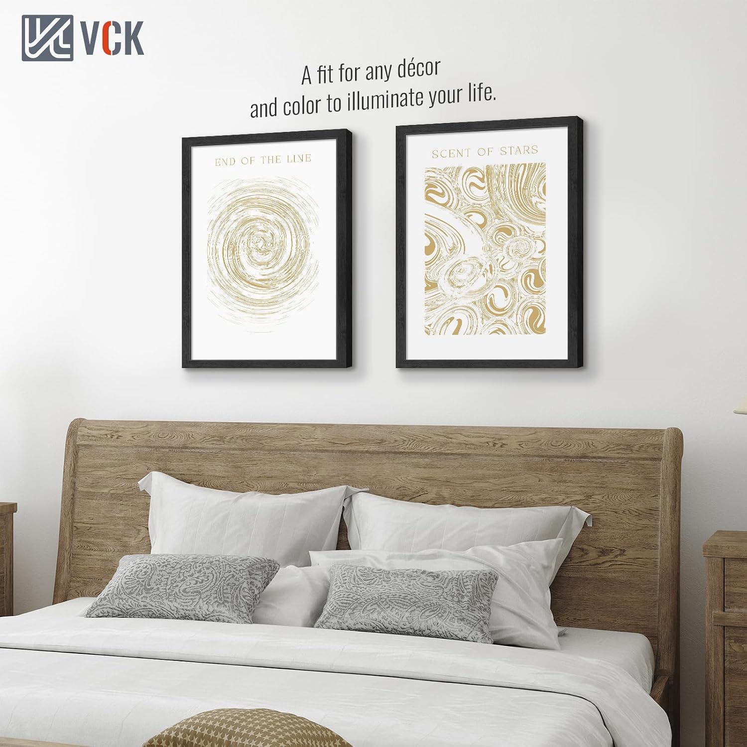 VCK 20x30 Poster Frame Set of 3, Black Woodgrain, Wall Hanging | Wide Border, Exclusive Woodgrain, Shatterproof