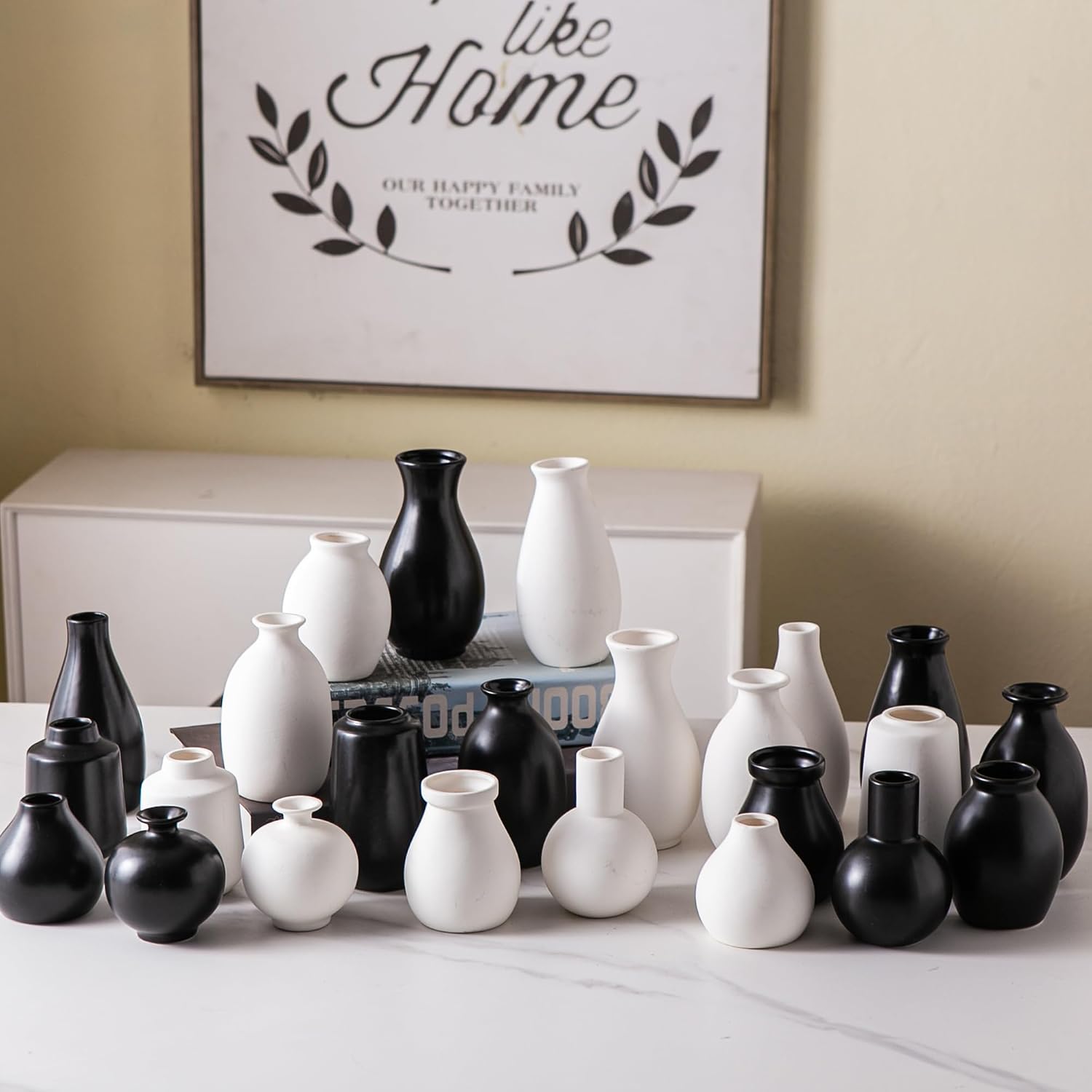Ceramic Bud Vase / Black / Set of 12