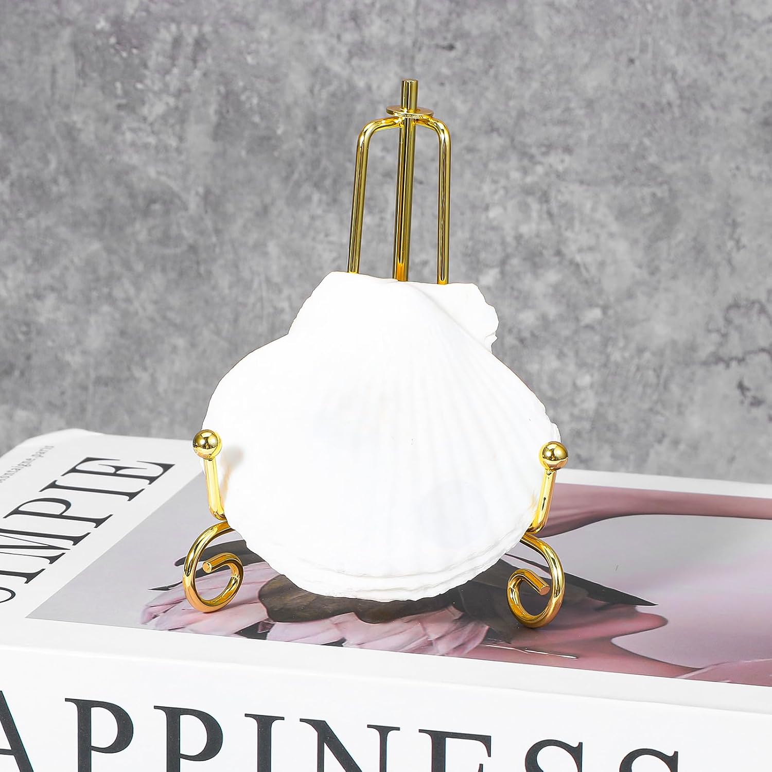 Plate Stands for Display / Gold / 4 Inch / Set of 15