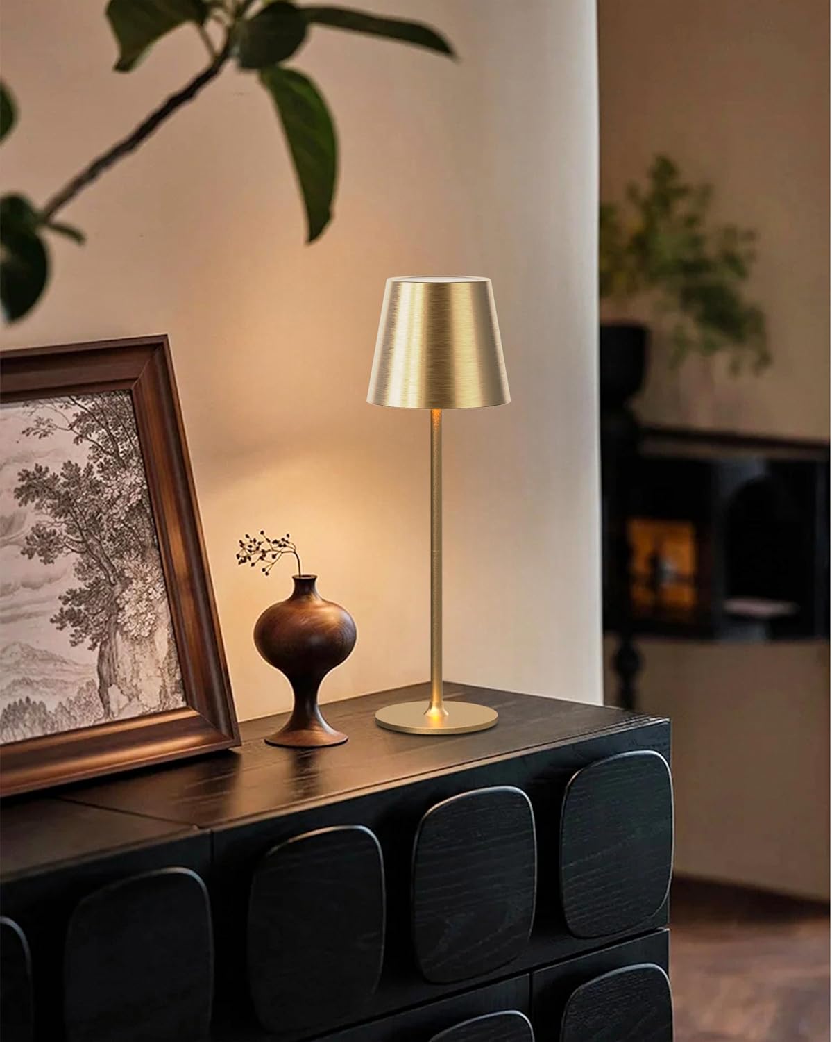 JACKYLED Cordless Table Lamps Rechargeable, 3 Adjustable Height, 5000 Capactiy Operated, 3 Colors Smooth Dimming