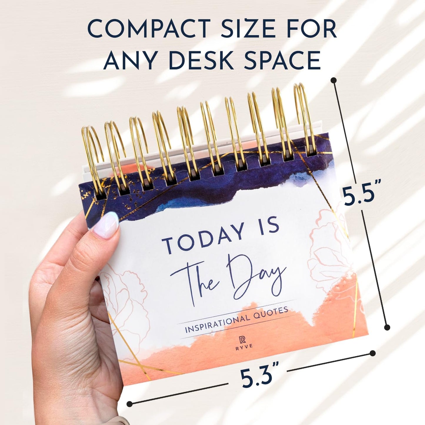 Motivational Desk Flip Calendar with 366 Daily Affirmations, Gift for Women | Inspirational Perpetual Desk Calendar