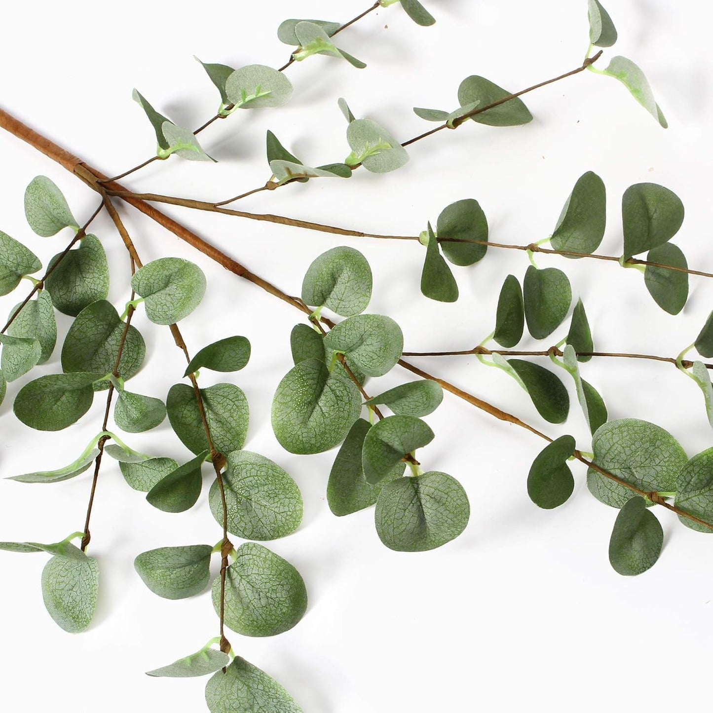 27" Eucalyptus Stems Greenery Stems Eucalyptus Leaf Spray in Silk Plastic Plants / Green / Set of 12