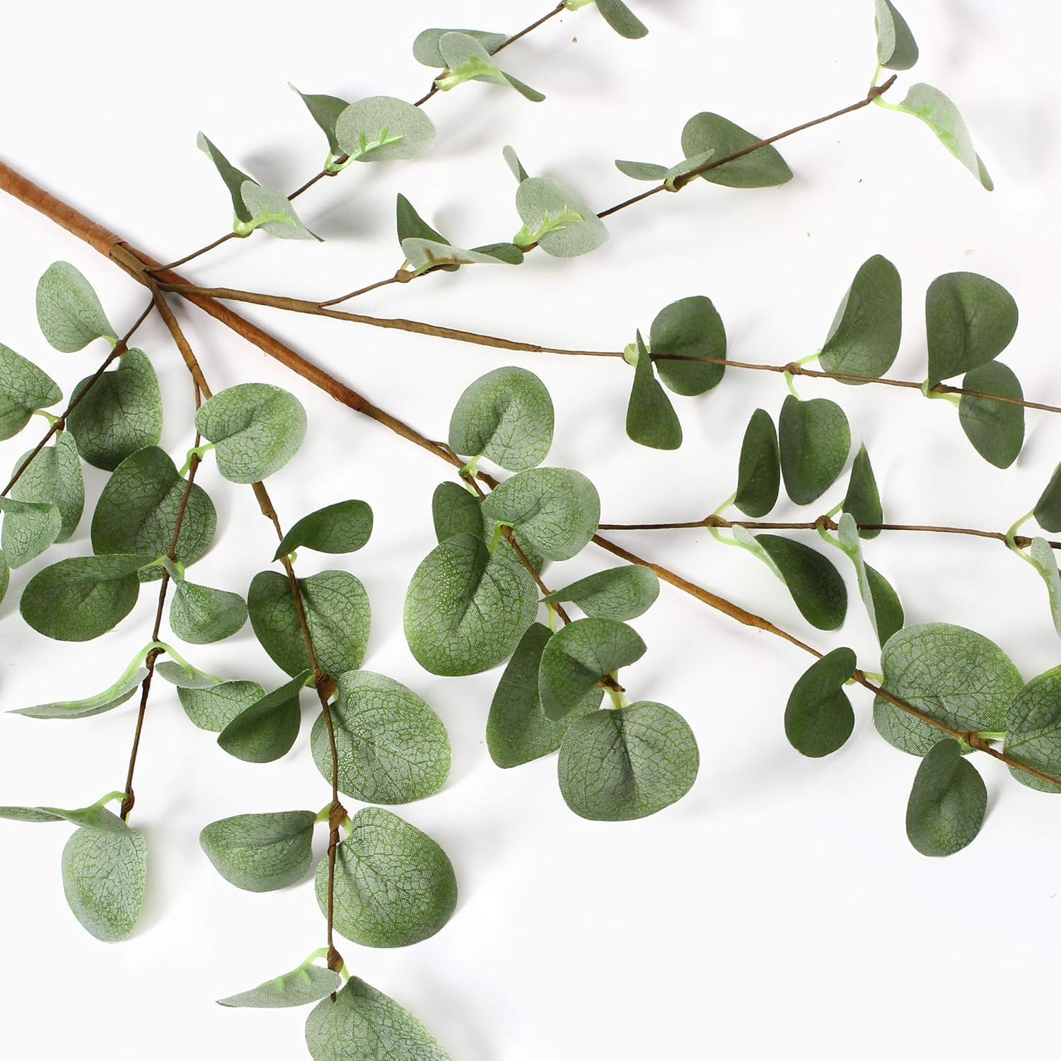 27" Eucalyptus Stems Greenery Stems Eucalyptus Leaf Spray in Silk Plastic Plants / Green / Set of 12