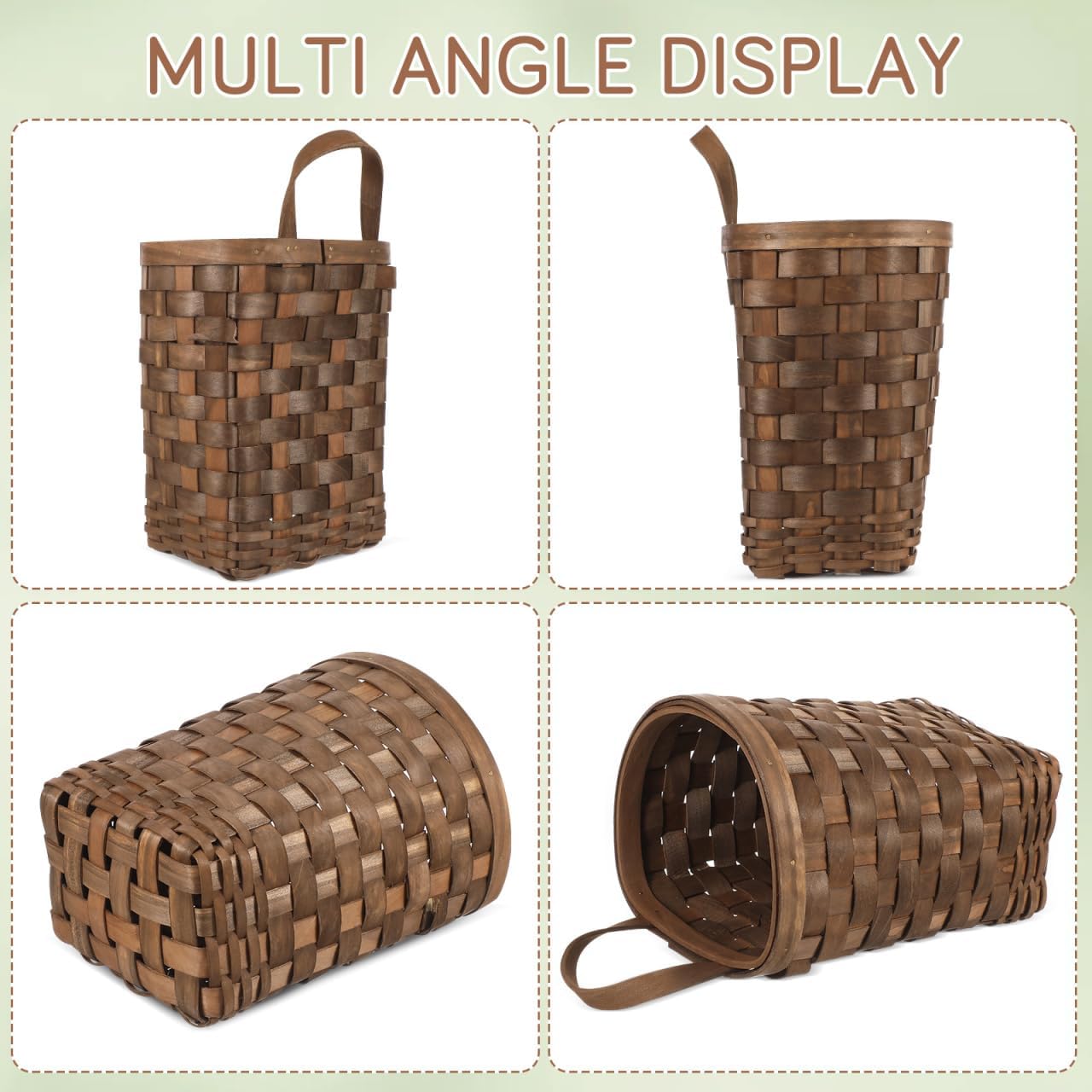 Woven Wall Storage Basket 10.23"" x 6.69"" x 5.31