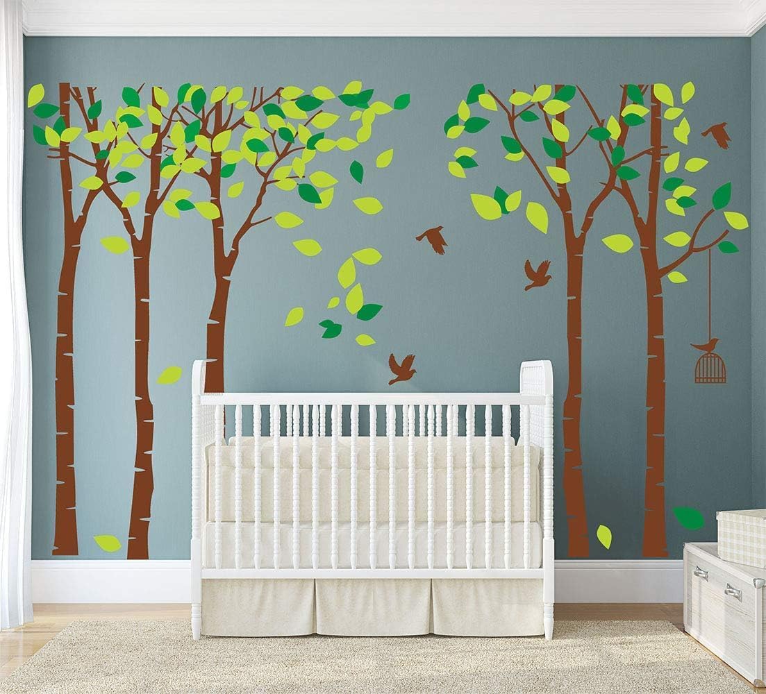 Giant Jungle Tree Wall Decal Tree Wall Sticker Removable Vinyl Sticker Mural Art Room Nursery