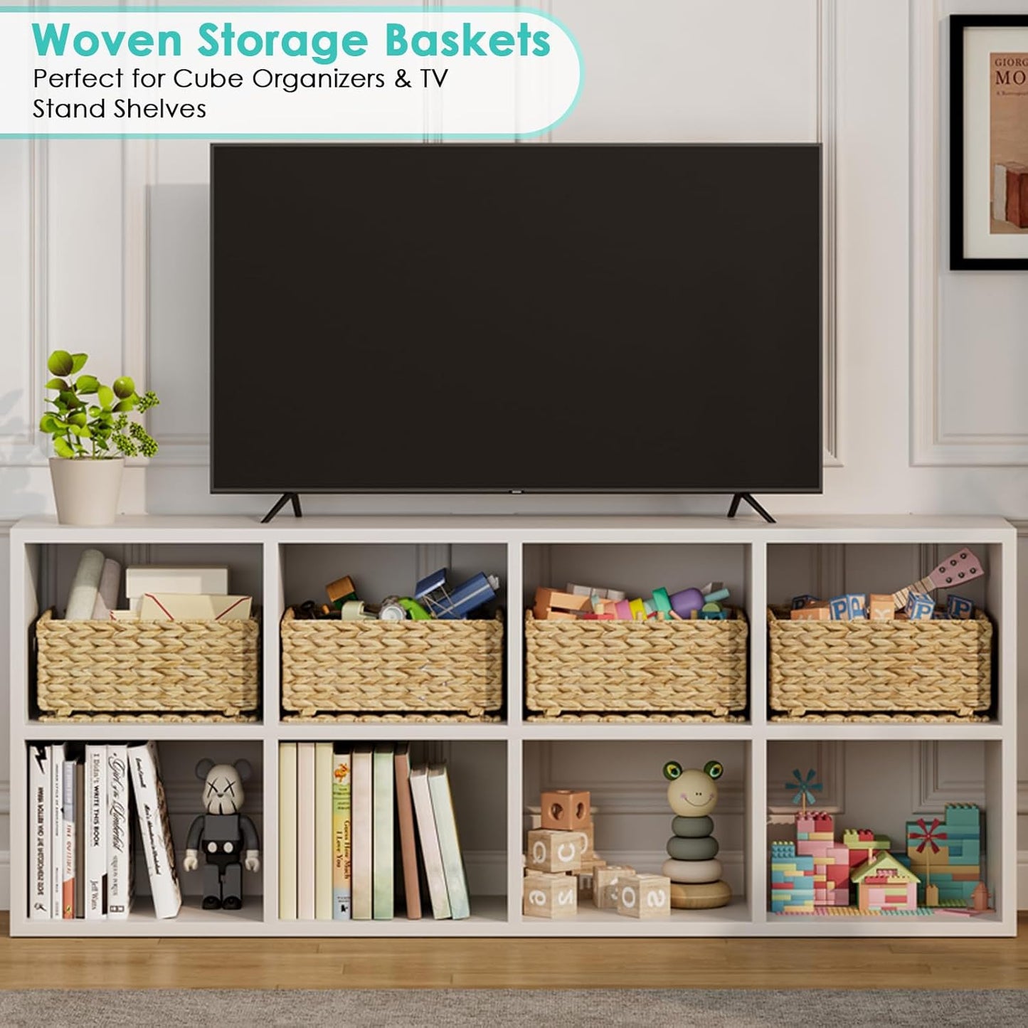 Pantry Wicker Storage Baskets / Set of 4