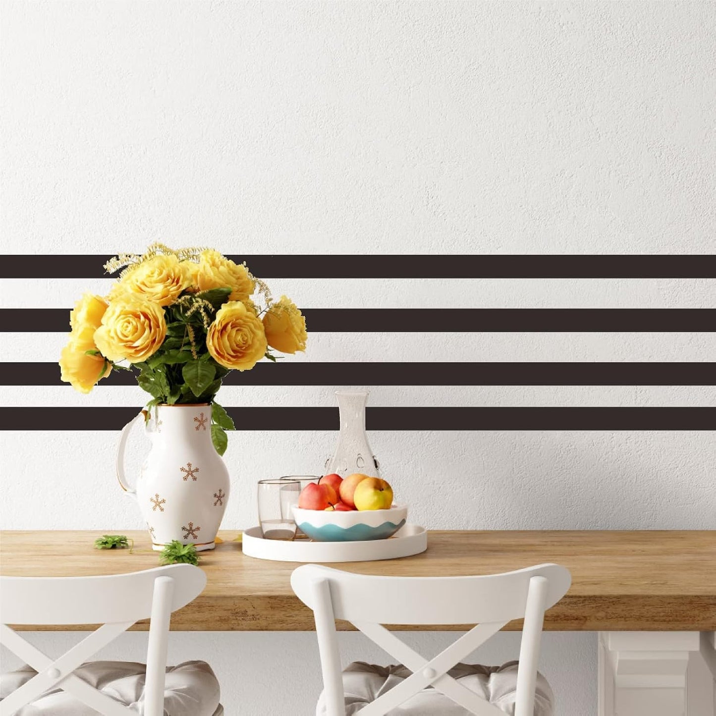 Striped Wall Decals Geometric Line Wall Decal Vinyl Walls Decals Modern Walls Stickers / Black