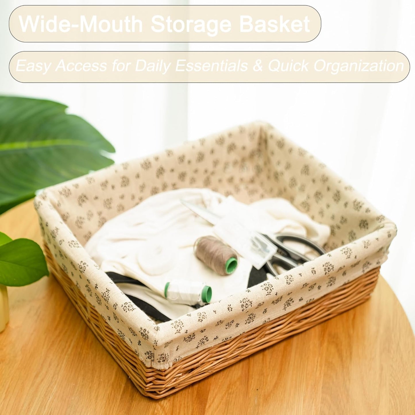 Woven handmade baskets for storage