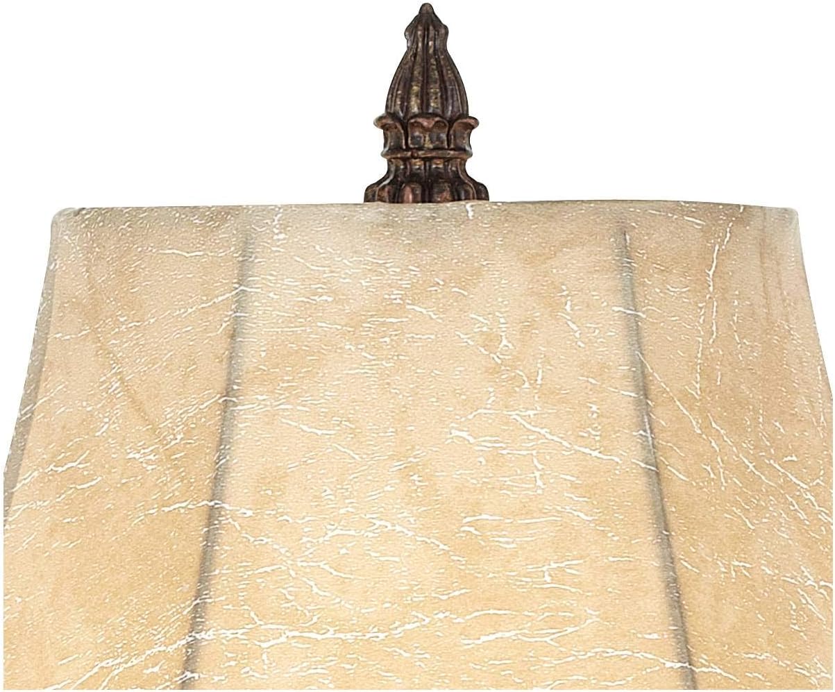 Rosslyn Bronze Plug-In Swing Arm Wall Lamps Set of 2 Rustic Light Fixture | French Country Faux Leather Bell Shade for