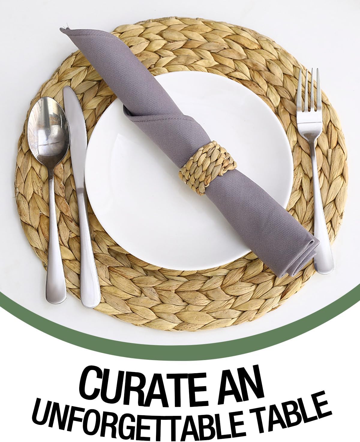 Woven Wicker Napkin Holders Bulk / Natural / Set of 56