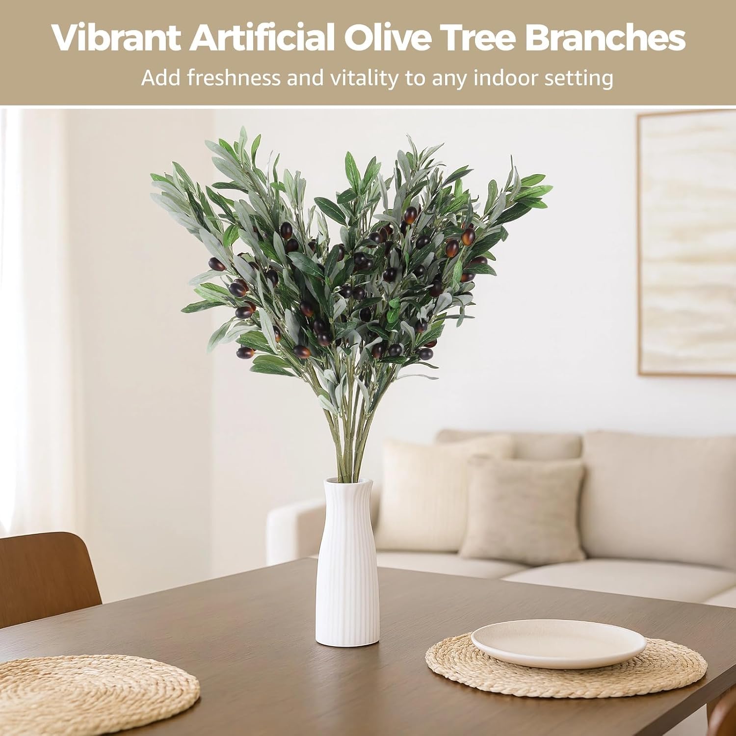 Artificial Olive Branches / 31 Inch / Set of 12