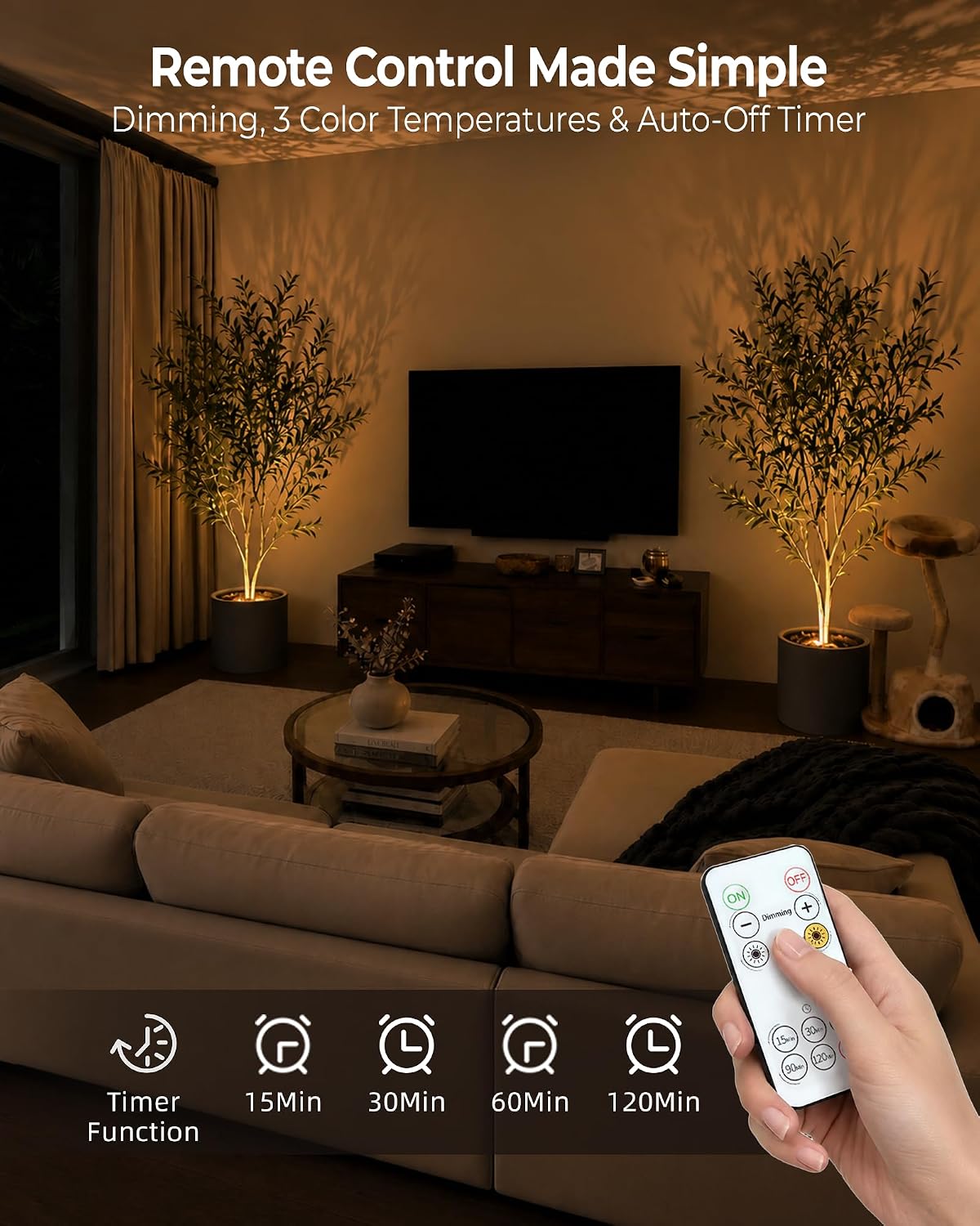 EZVALO 3-Pack Spotlight Indoor, Rechargeable Battery Picture Lights, Wireless Uplights with Remote, Dimmable, ⁠3 Color