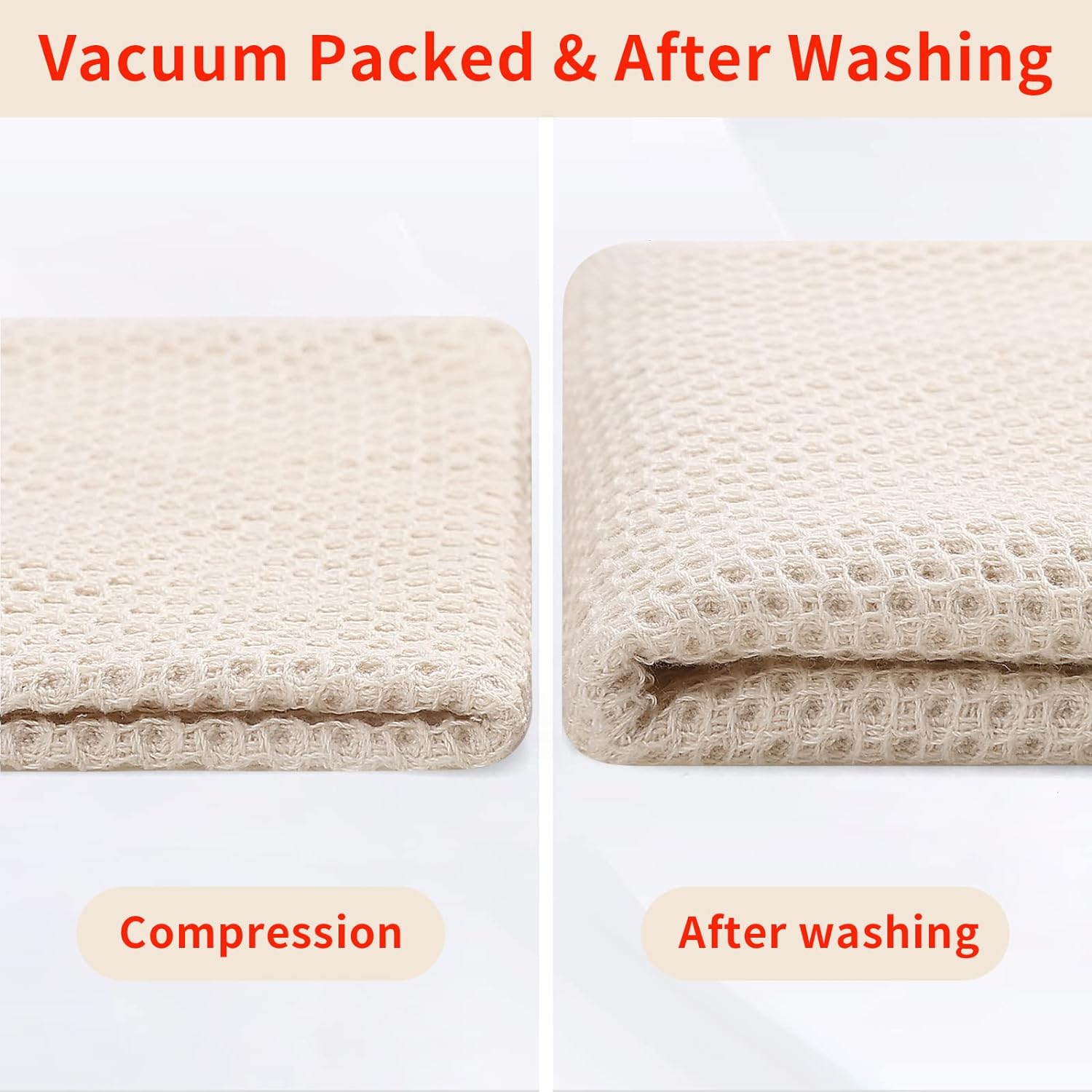 Homaxy 100% Cotton Waffle Weave Kitchen Dish Towels 8-Pack, Multicolor | 13 x 28 Inches, Ultra Soft Absorbent Dish