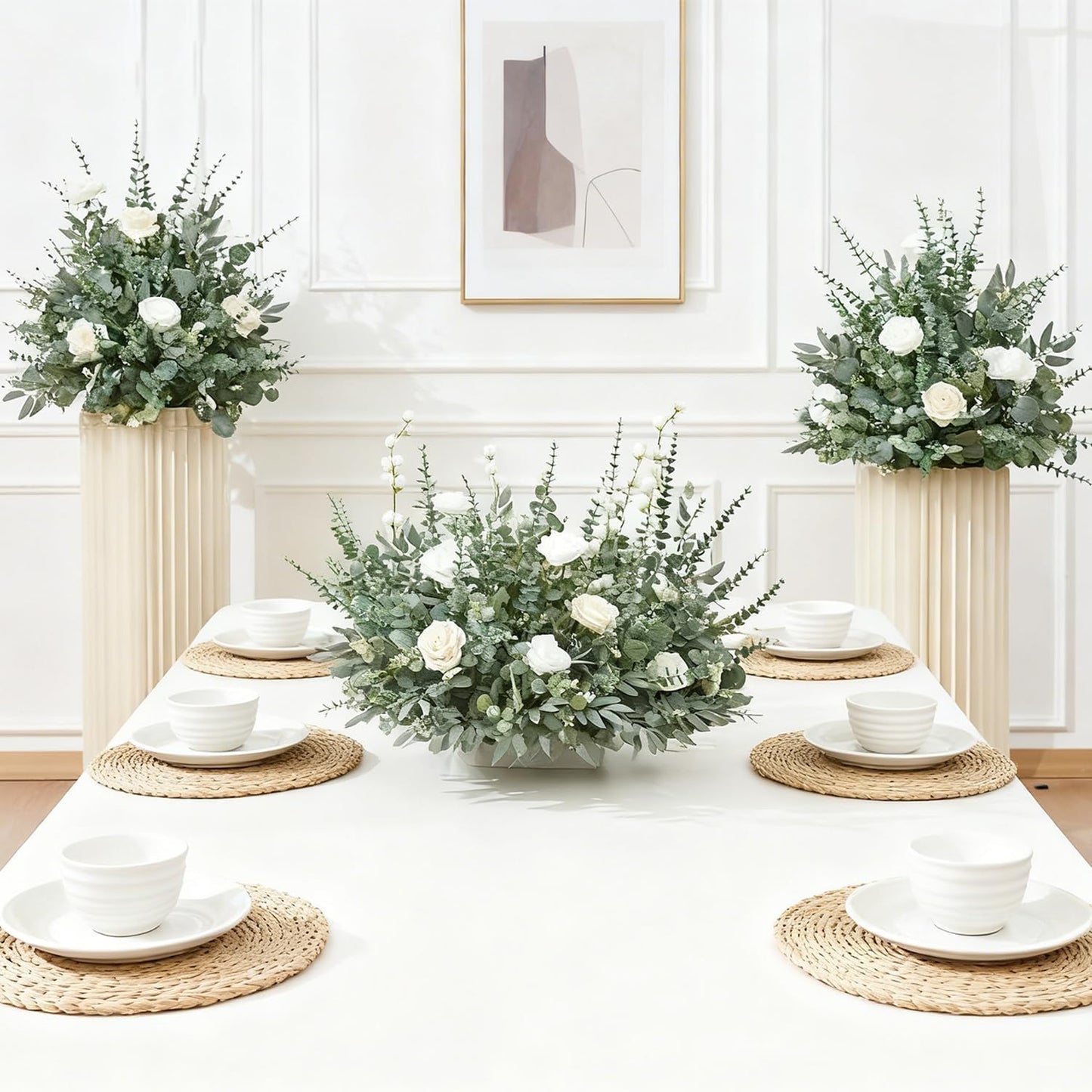 Faux Plants / Artificial Eucalyptus Leaves Stems Bulk / Silver / Set of 120