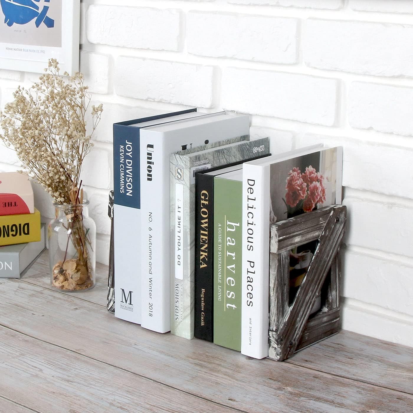 Rustic Bookends 1 Pair / Rustic Wood