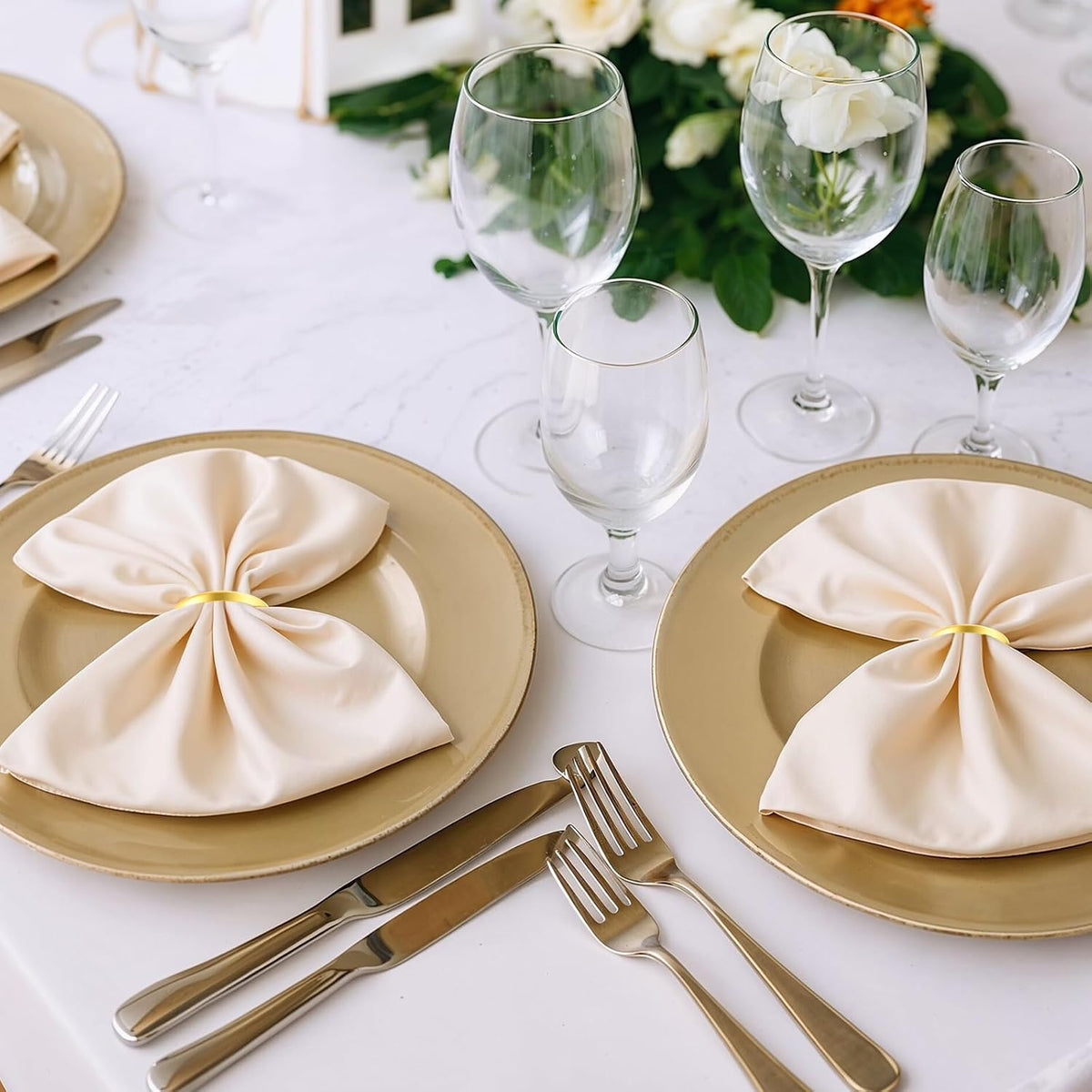 150Pcs Gold Napkin Rings Bulk, Elegant Thanksgiving & Fall Napkin Rings, Servilleteros para Mesas for Weddings