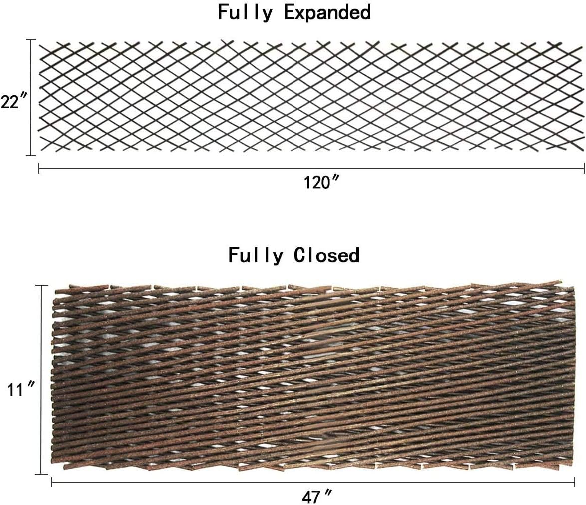 Sumery Nature Willow Trellis Expandable Plant Support Plant Climbing Lattices Trellis Willow Expandable Trellis Fence