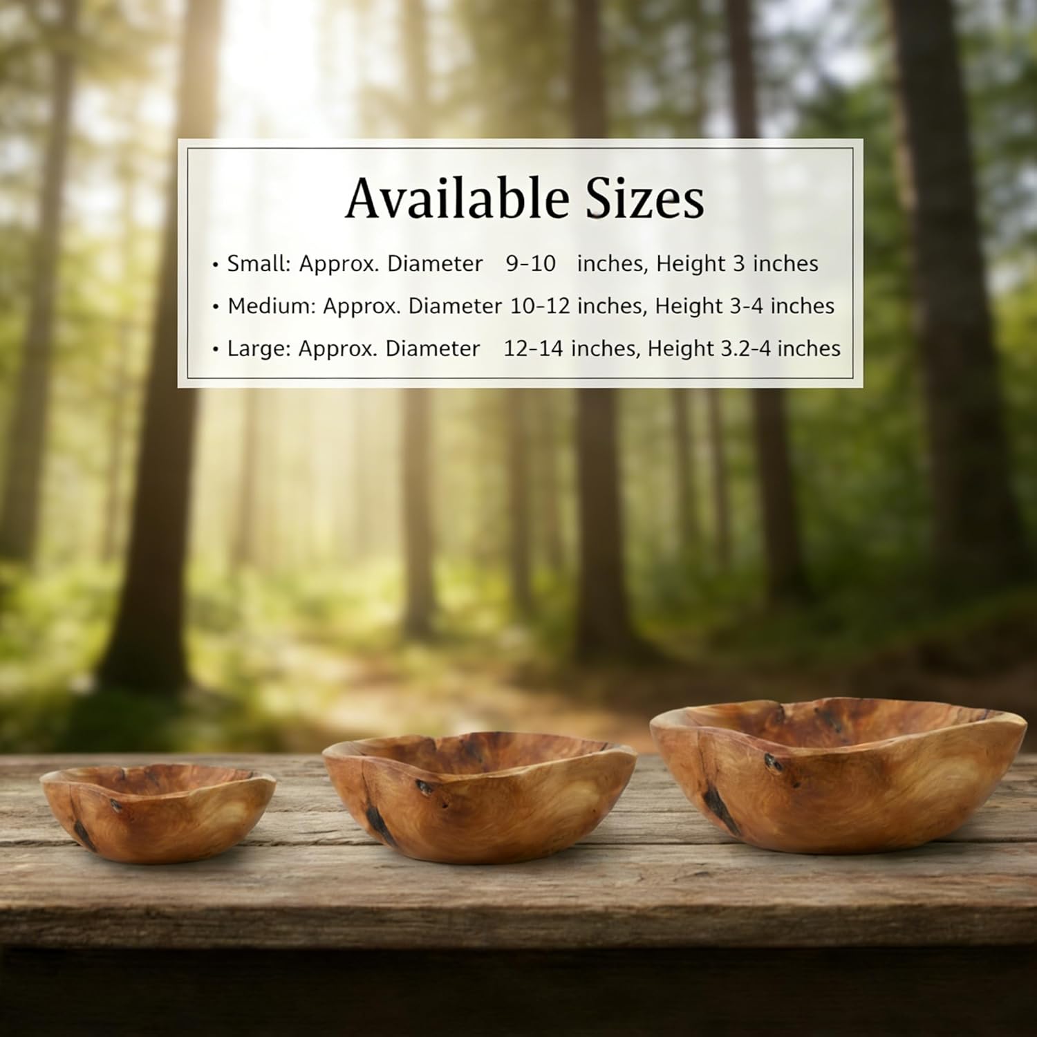 Wooden bowl Creative Wood Bowl Root Carved Bowl Decorative Handmade Wood Candy Serving / Natural