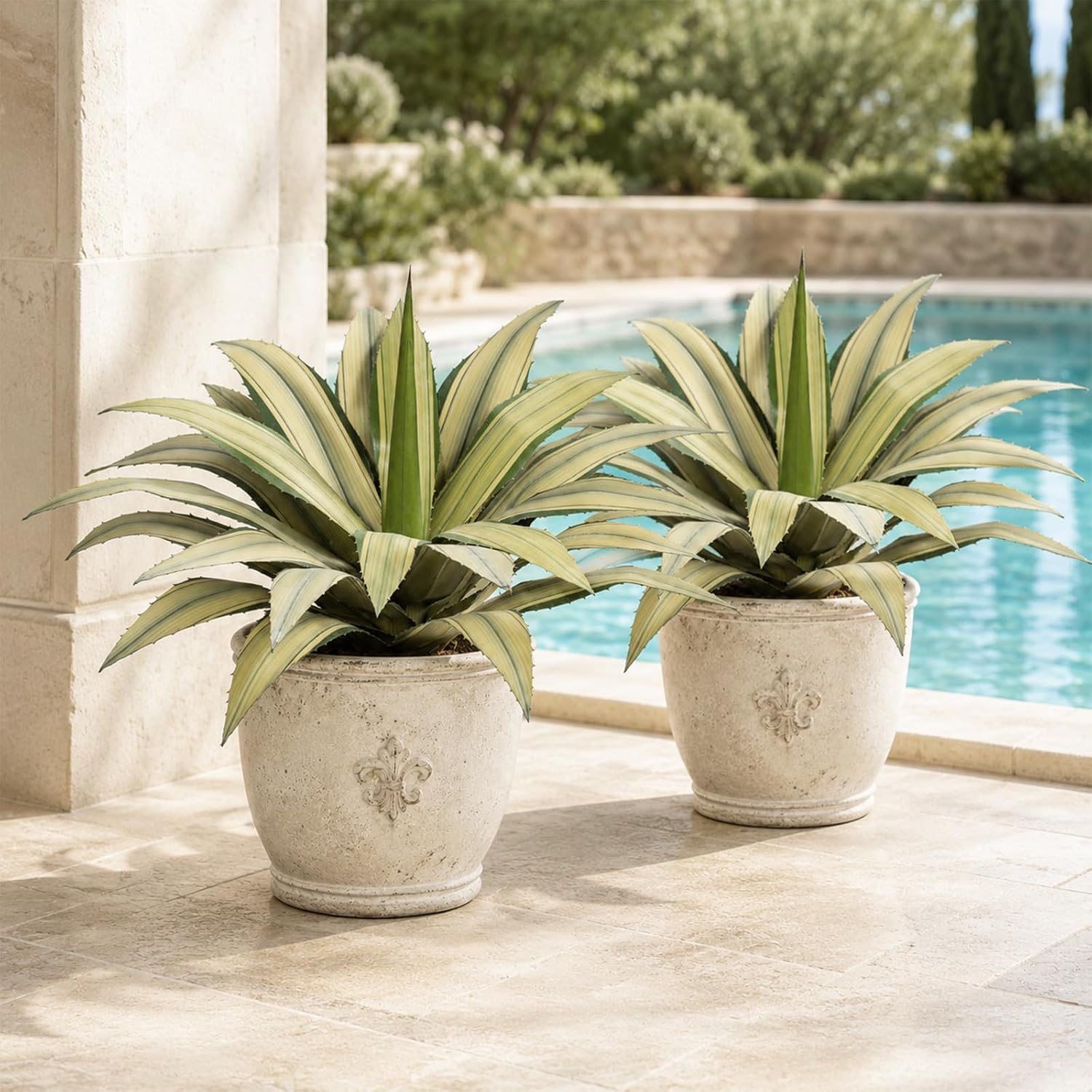 Artificial Plant Outdoor 22" Tall / Spiked Agave / Set of 22
