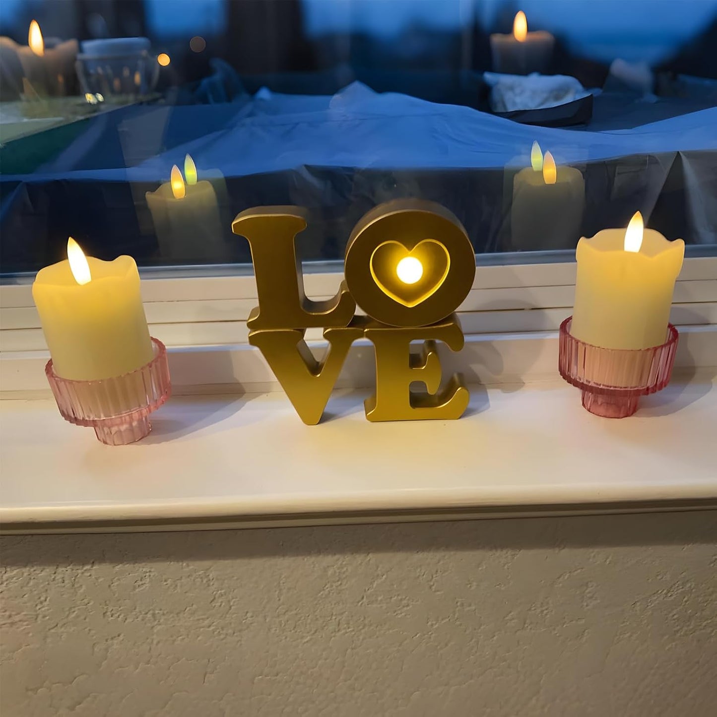 Lezonic Flameless Votive Candles Battery Operated with Remote and Timer, Pack of 6 (D:2" X H:3") LED Ivory White Long