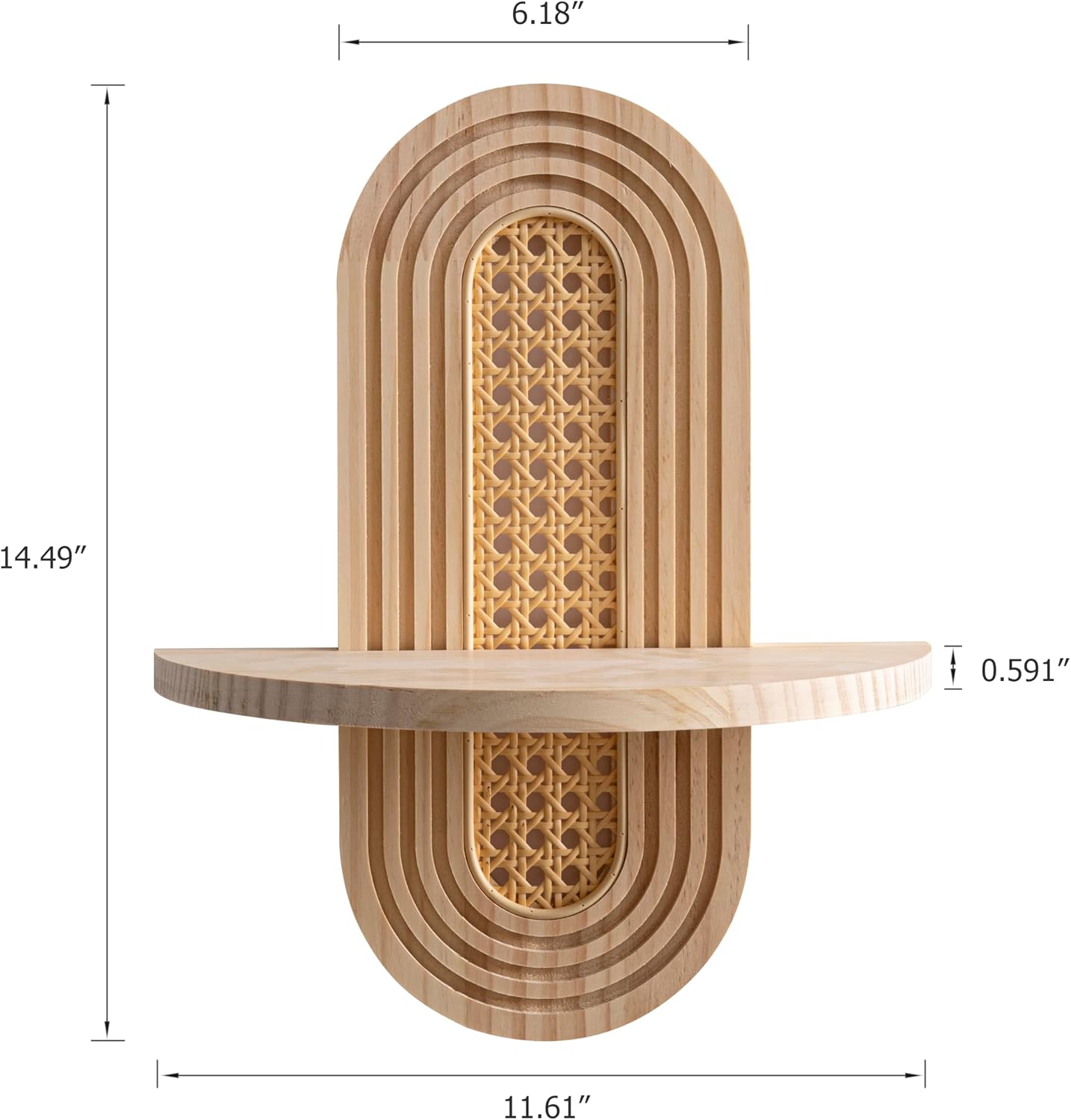 Arch Plant Floating Shelf / Wood / Set of 2